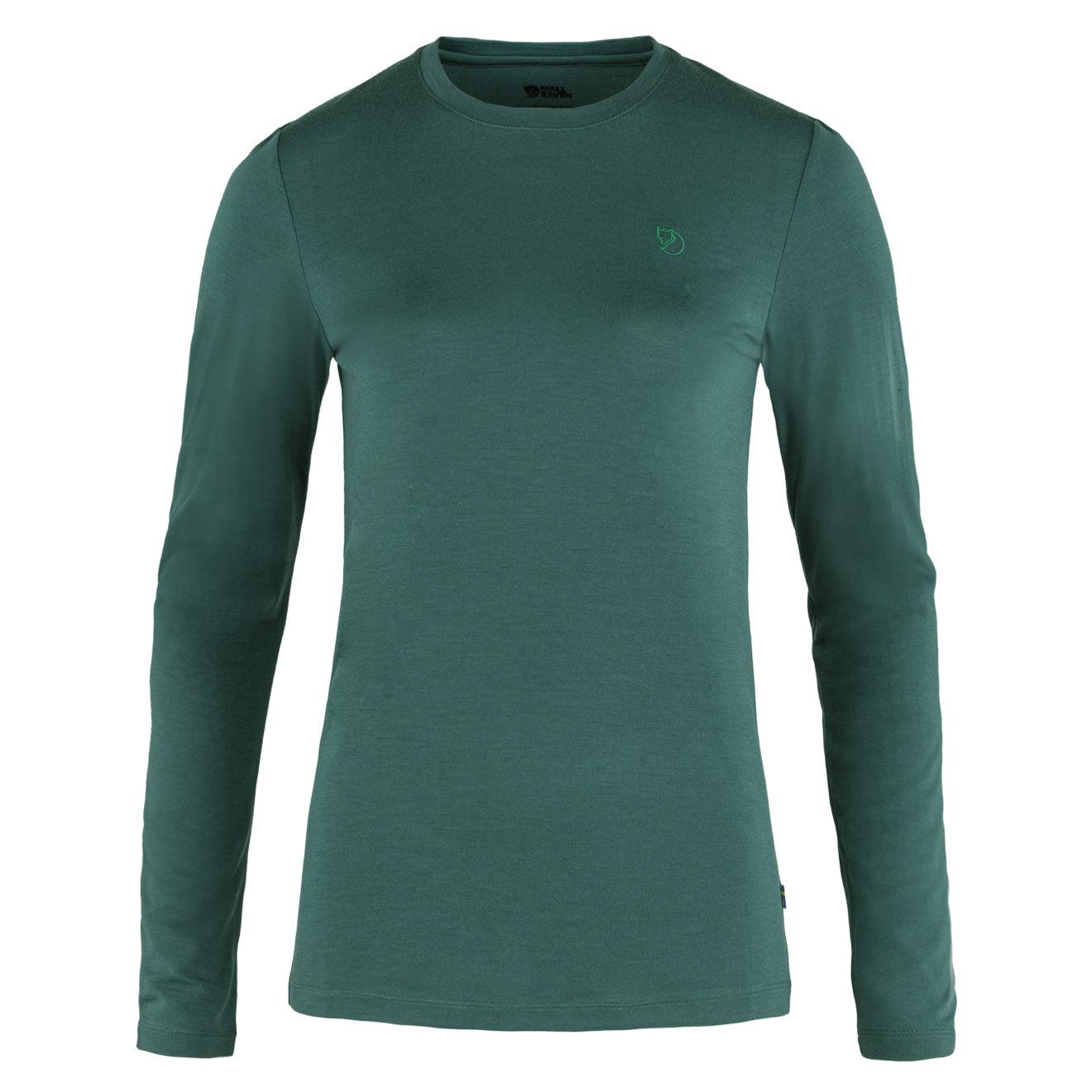 Fjallraven Abisko Wool Ls Base Layer T-shirt Arctic Green | Lyst