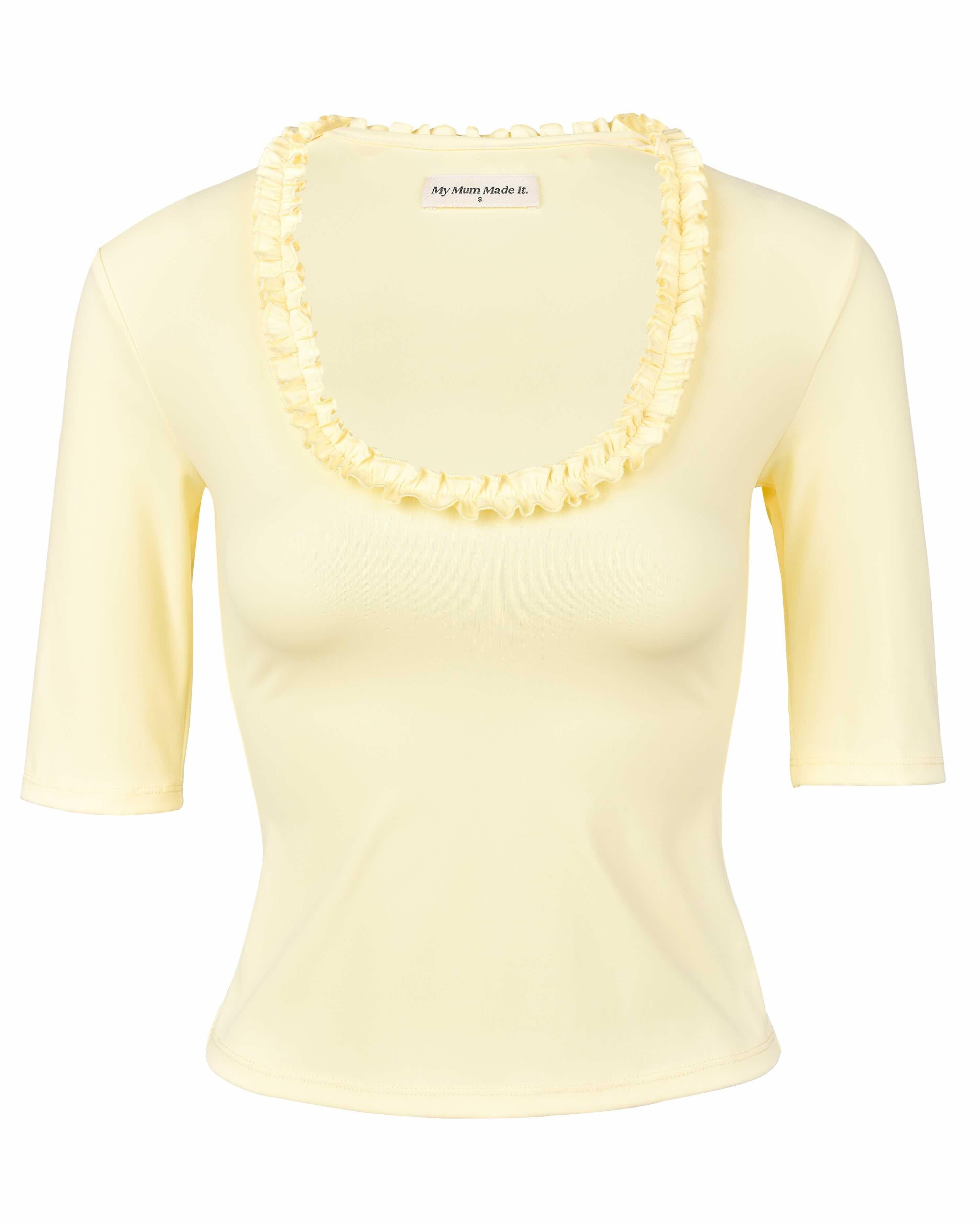 My Mum Made It Ruffle Beach Top in Yellow | Lyst