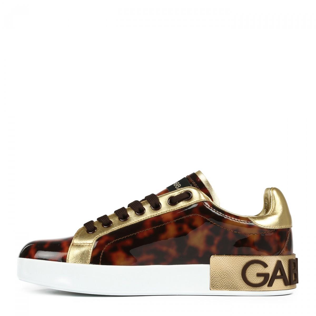 portofino sneakers in leather and patent