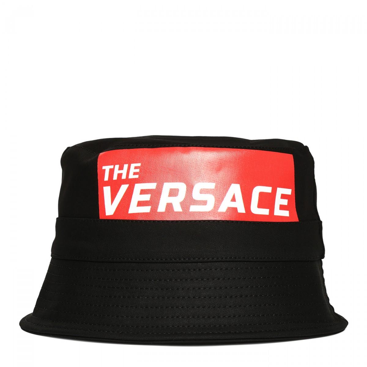 Versace Cotton Logo Printed Bucket Hat in Nero (Black) for Men Lyst