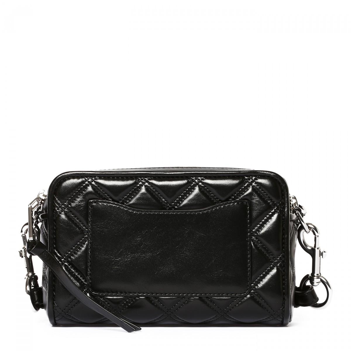 Marc Jacobs Leather Quilted Logo Embellished Bag in Black - Lyst