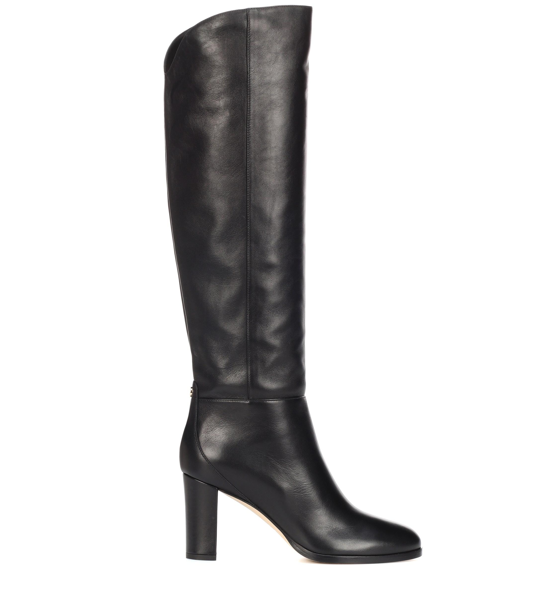 jimmy choo madalie 80 leather knee boots