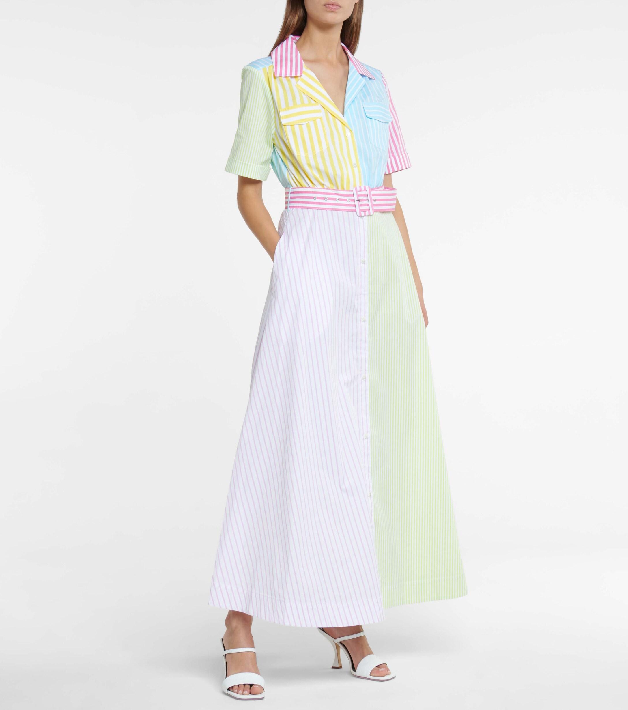 STAUD Cotton Millie Striped Maxi Dress 
