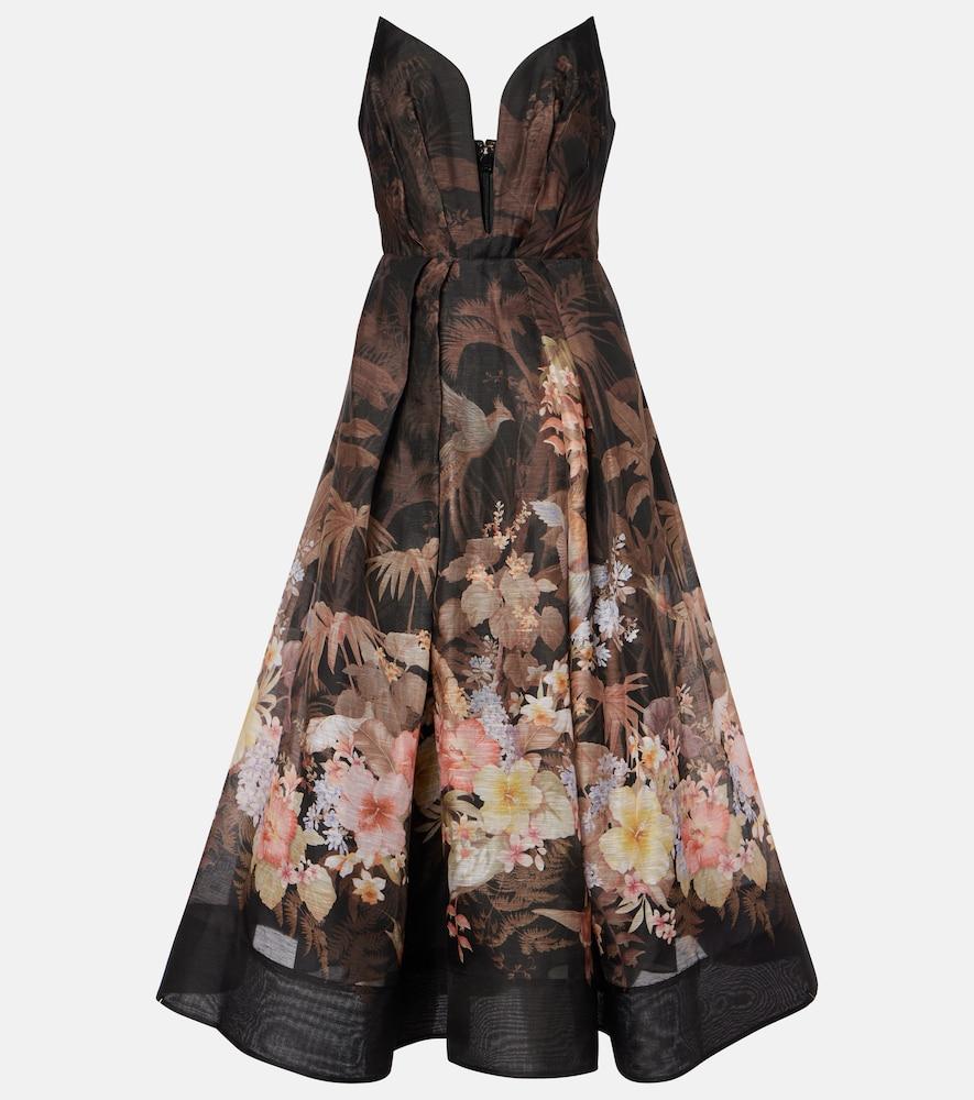 zimmermann black tie dress Zimmermann Aster Tie-detail Midi Dress
