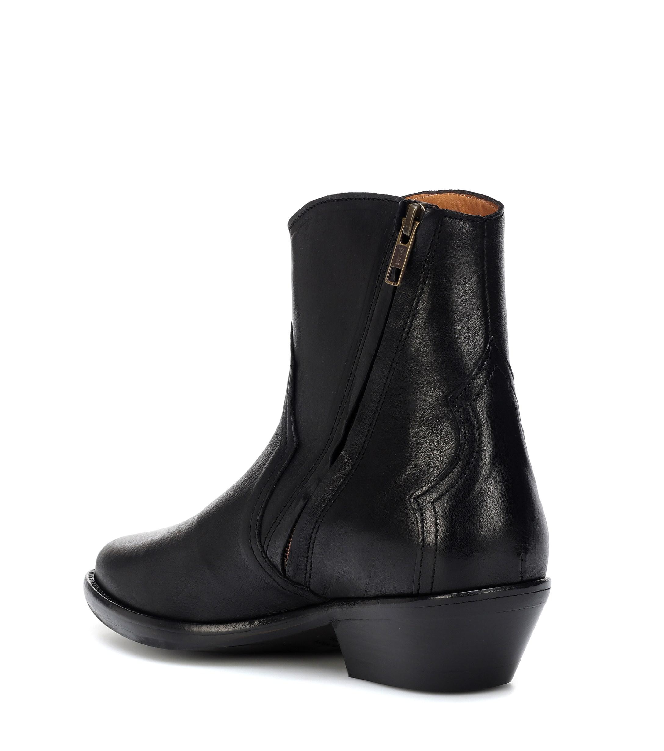 isabel marant danstee leather ankle boots