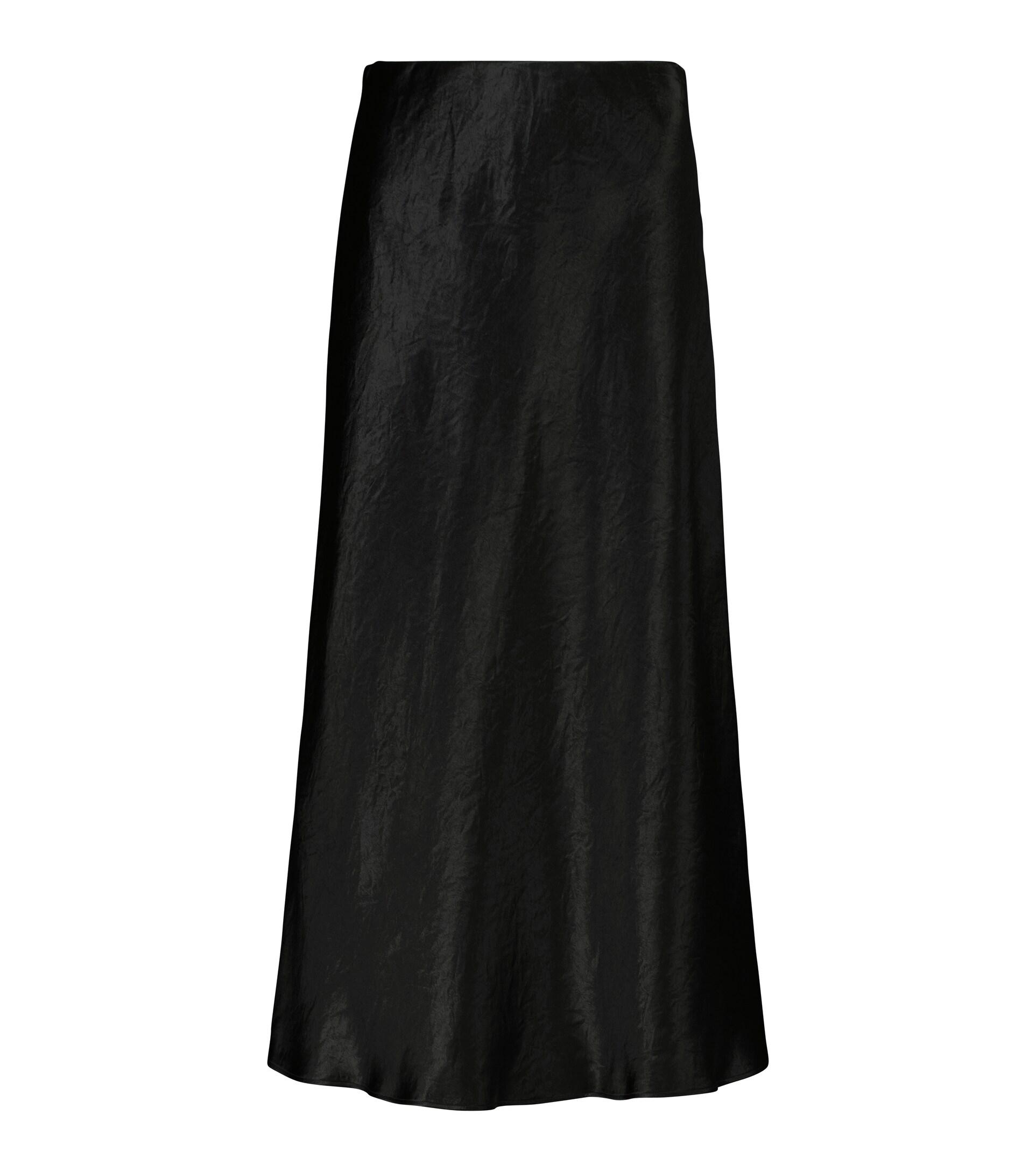 Max Mara Leisure Alessio Satin Midi Skirt in Black | Lyst