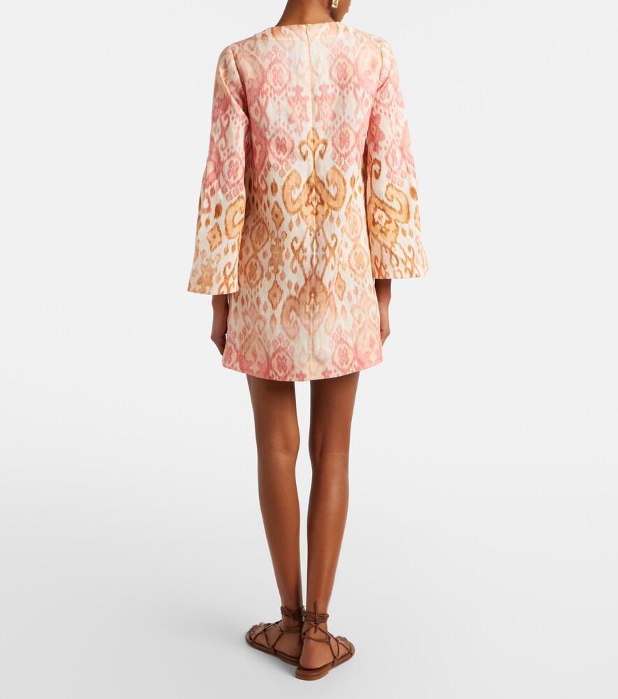 strapless open back dress Zimmermann Floral print puff sleeve mini dress – Luisa World main image 1