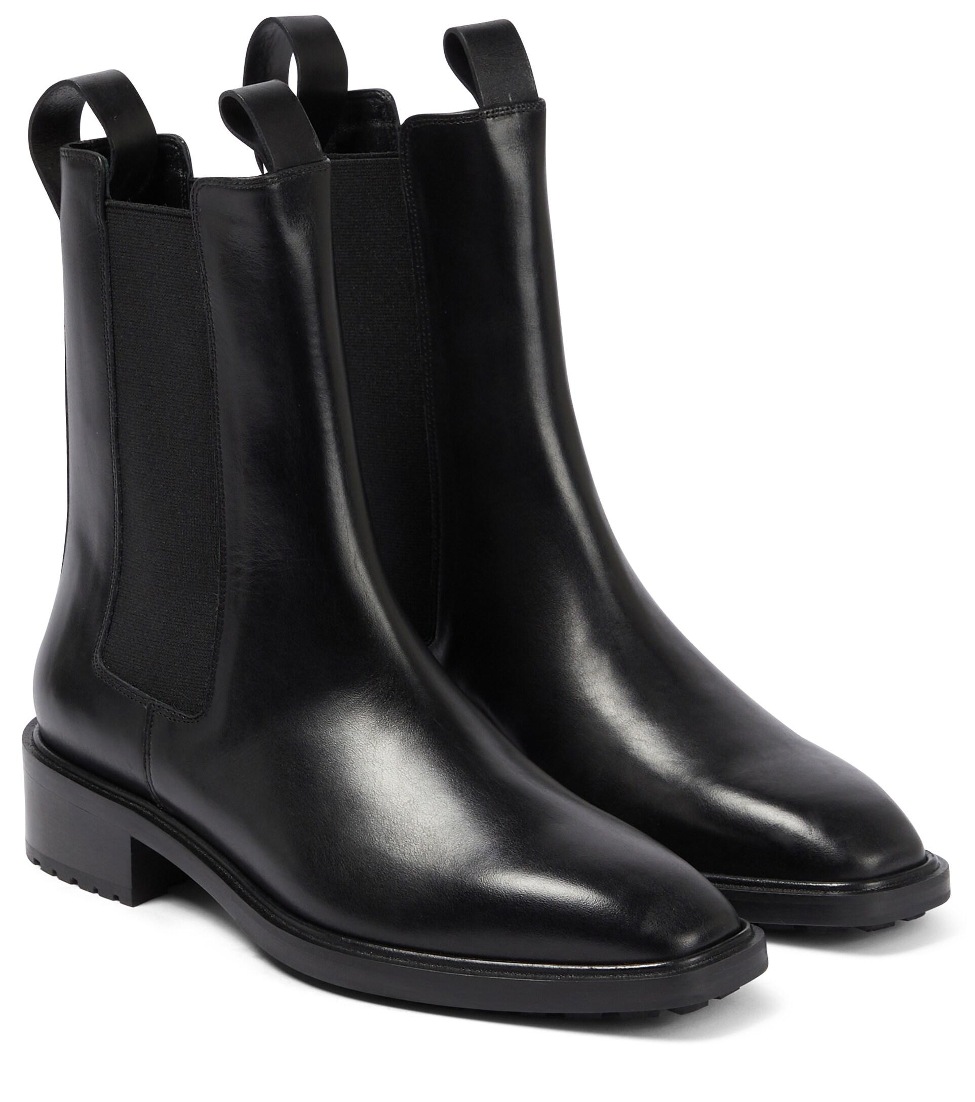 Aeyde Simone Leather Chelsea Boots in Black | Lyst