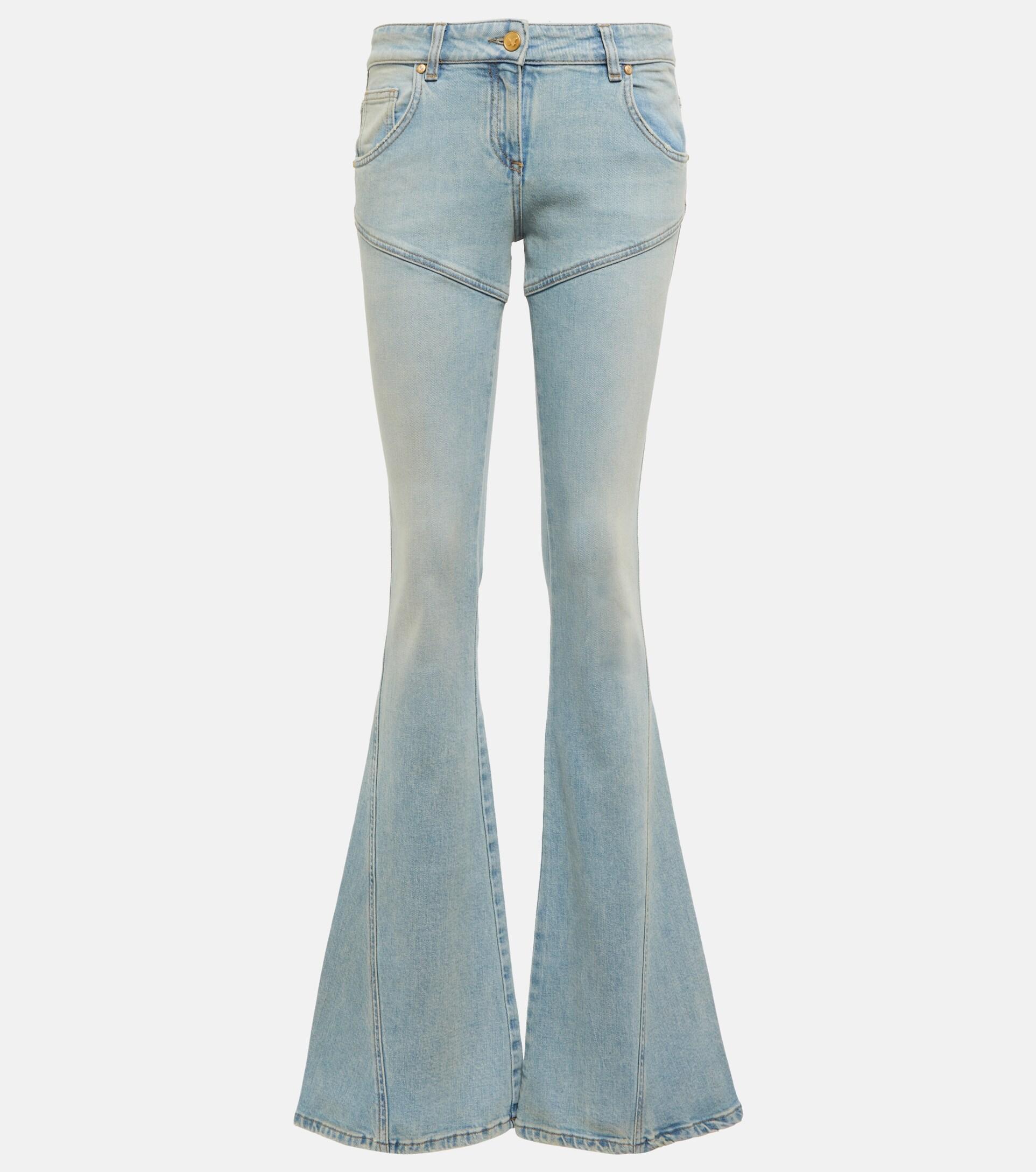 Blumarine Low-rise Flared Jeans in Blue | Lyst