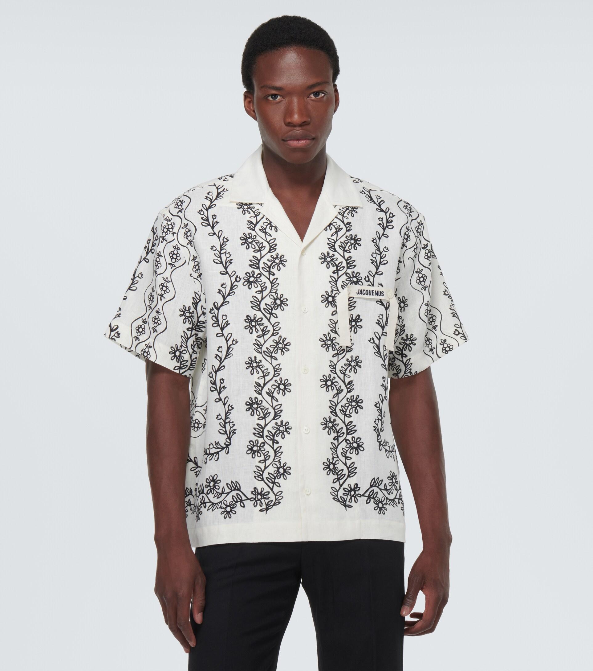 Jacquemus White & Black Le Papier 'La Chemise Jean' Shirt for Men