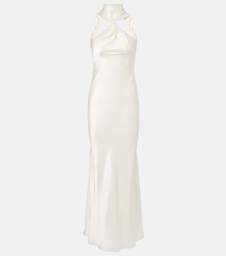 オールインワン・サロペット The Attico Cady Midi Dress With Satin Piping The Attico Cady Midi Dress With Satin Piping | THE LIST