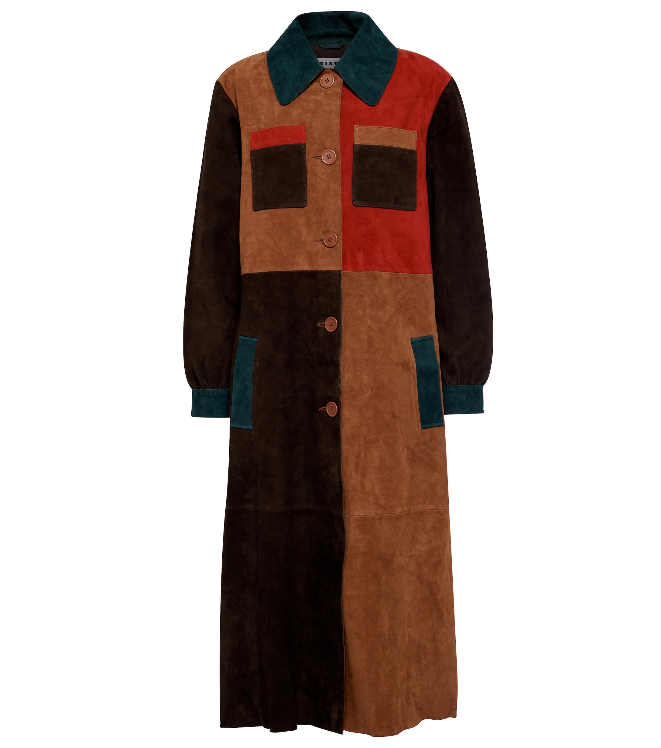 RIXO London Milly Patchwork Suede Coat | Lyst