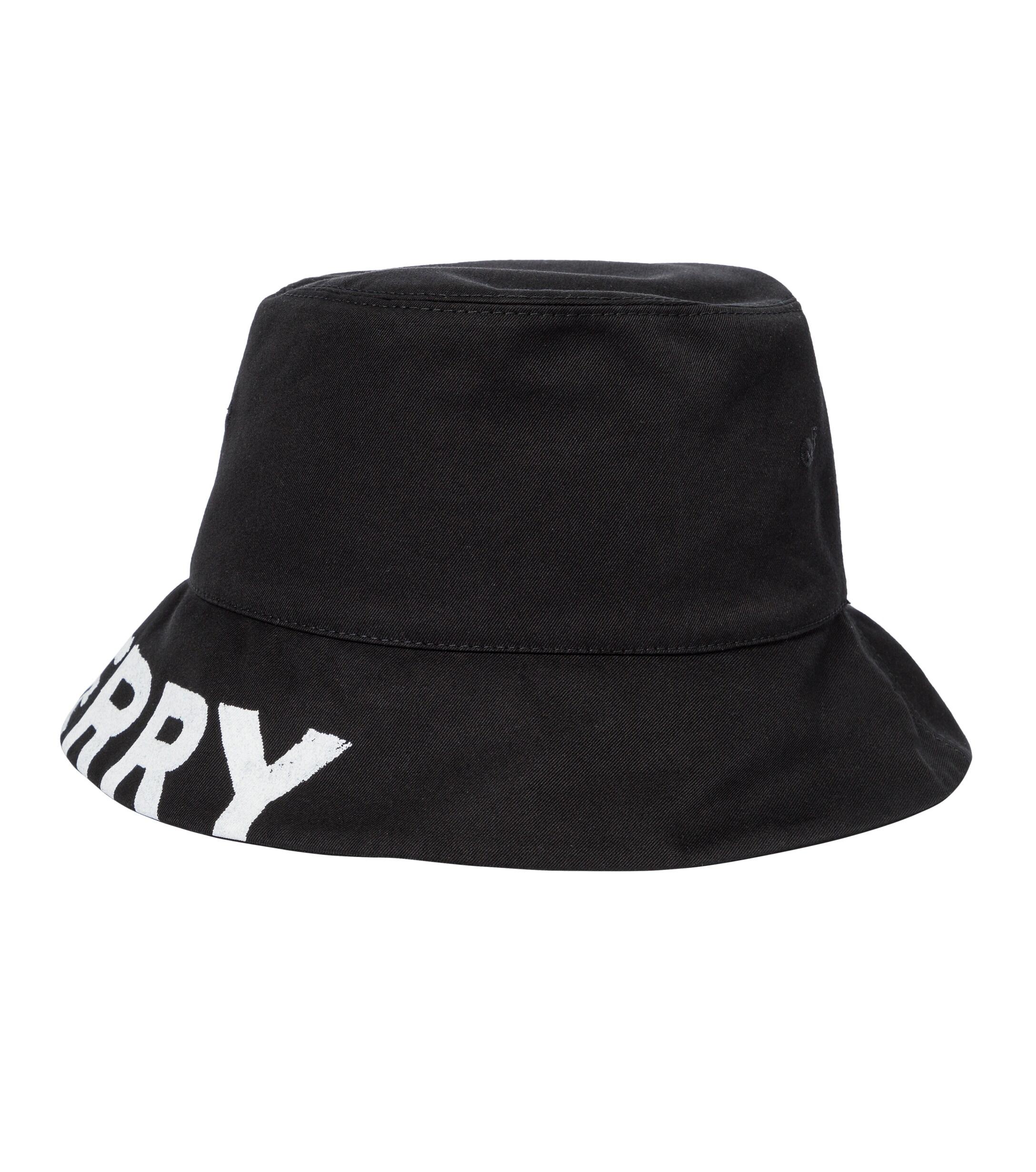 Sombrero de algodón reversible Burberry de color Negro | Lyst