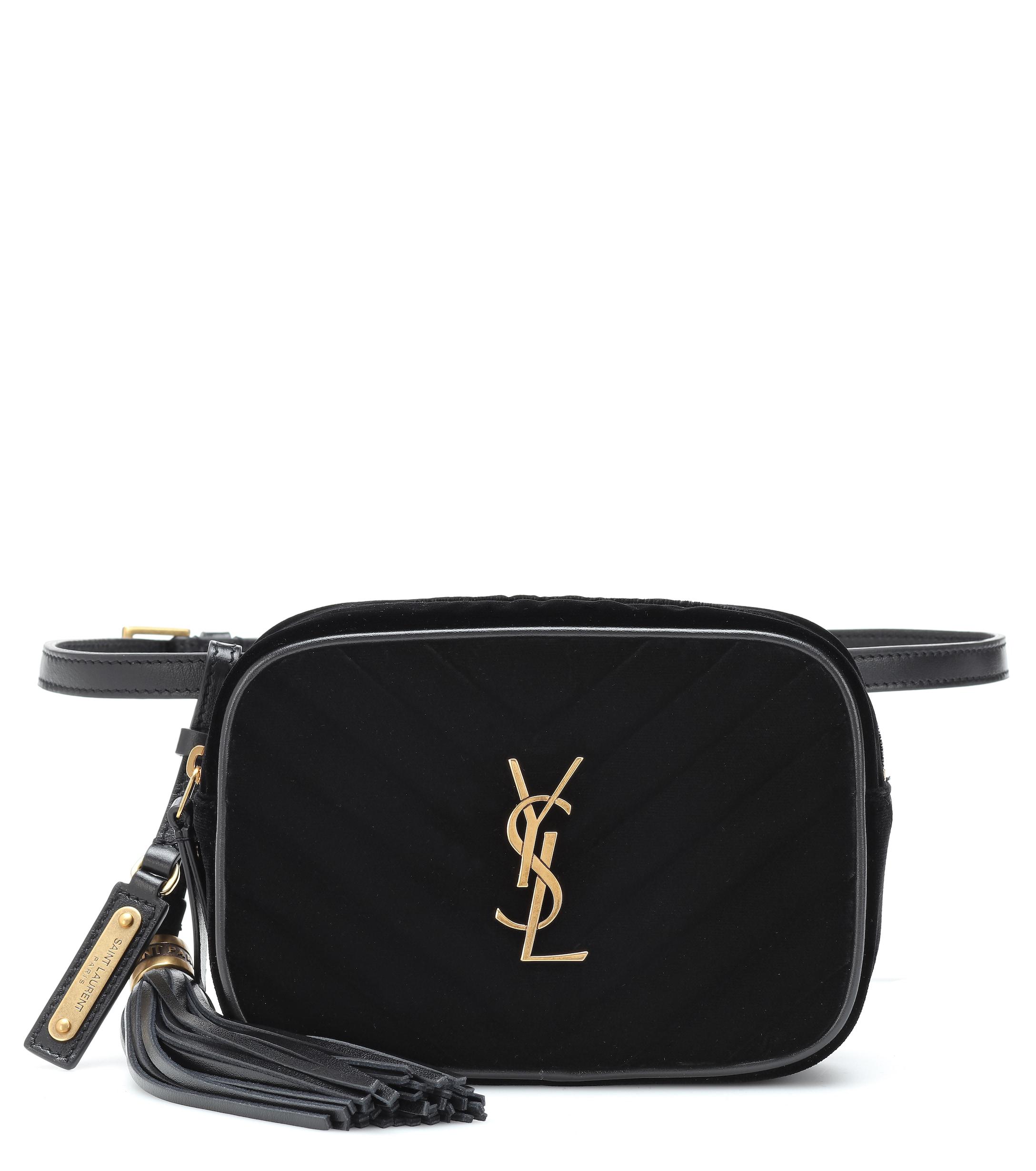 ysl quilted velvet bag