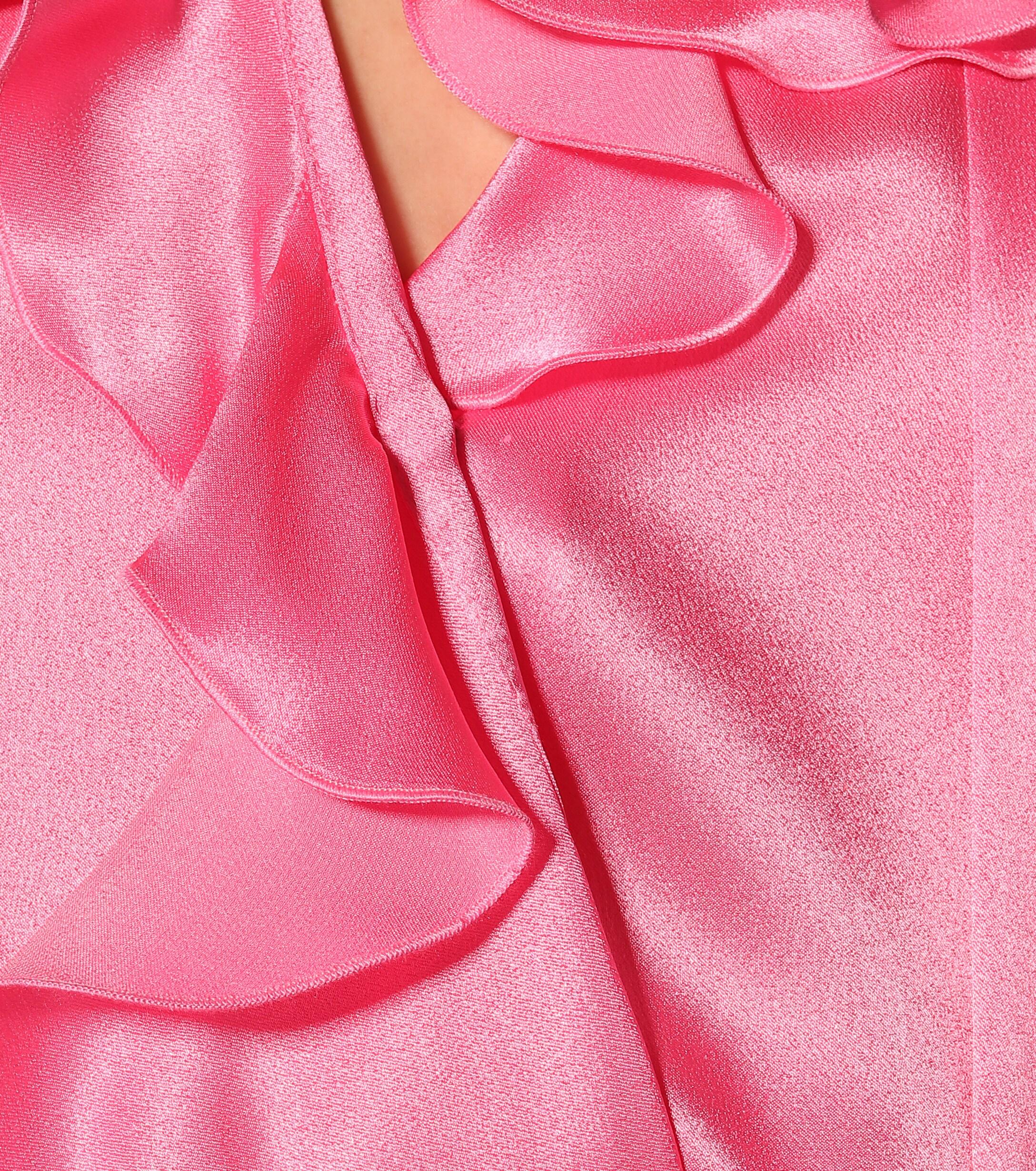 MSGM Silk-blend Satin Blouse in Pink - Lyst