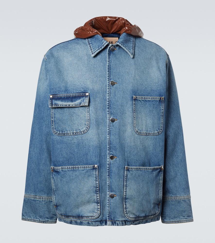 Plan C Denim Field Jacket in Blue for Men | Lyst