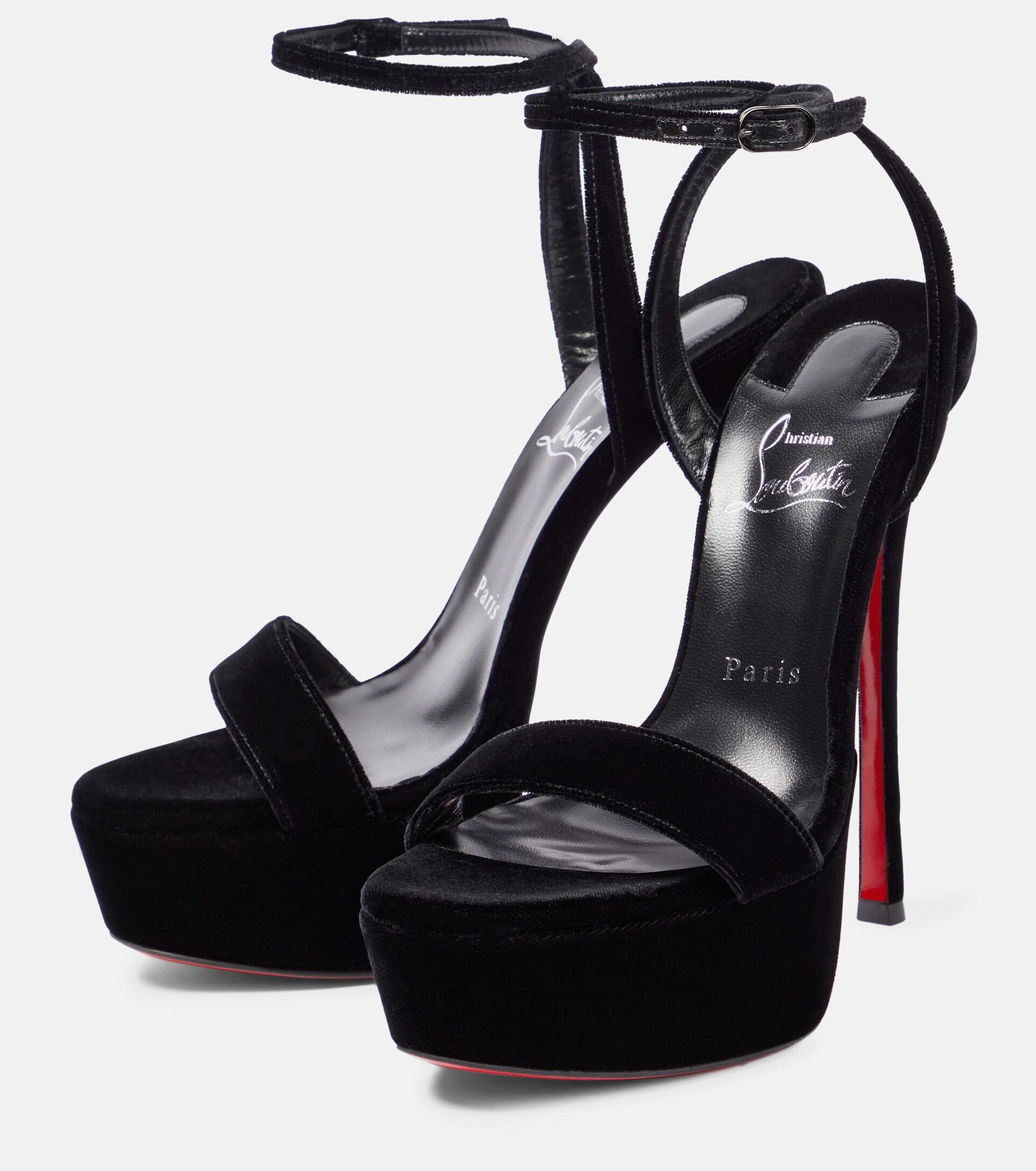 Christian Louboutin Loubi Queen Alta Black - Womens Shoes - Size 39