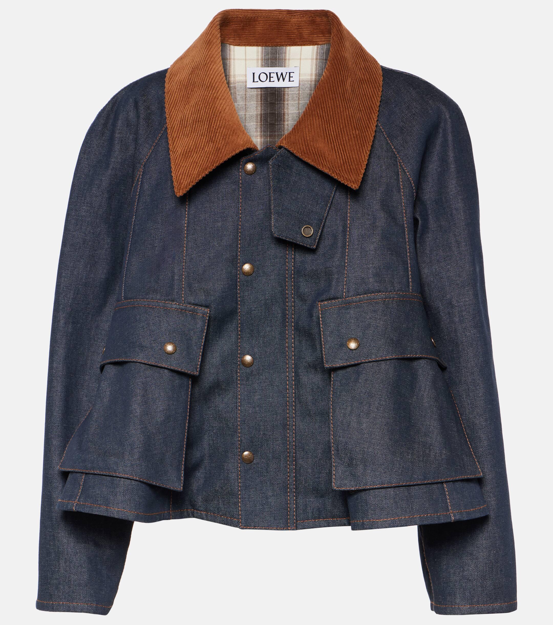 Loewe cropped denim jacket hotsell