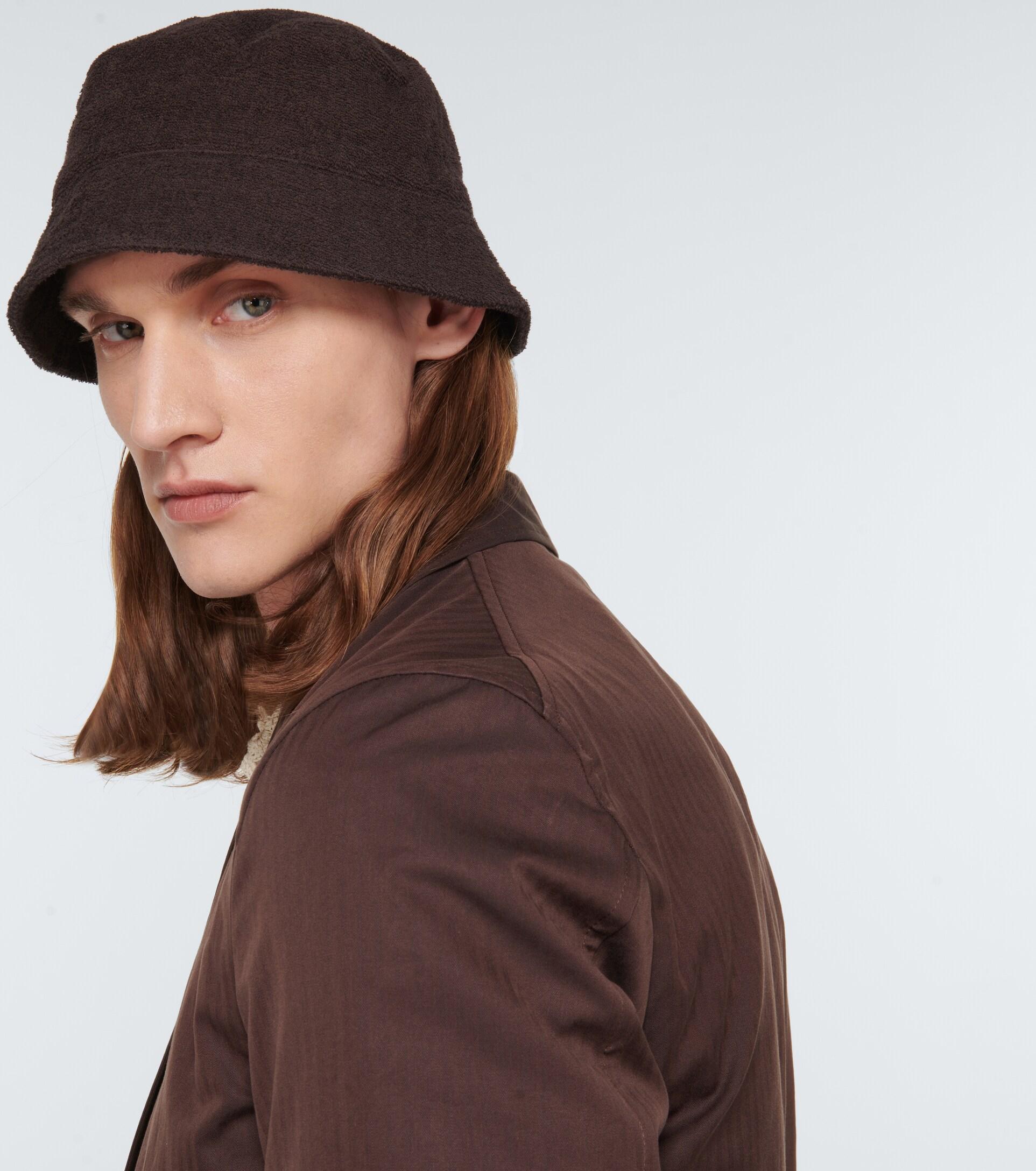 AURALEE Cotton Terry Bucket Hat in 