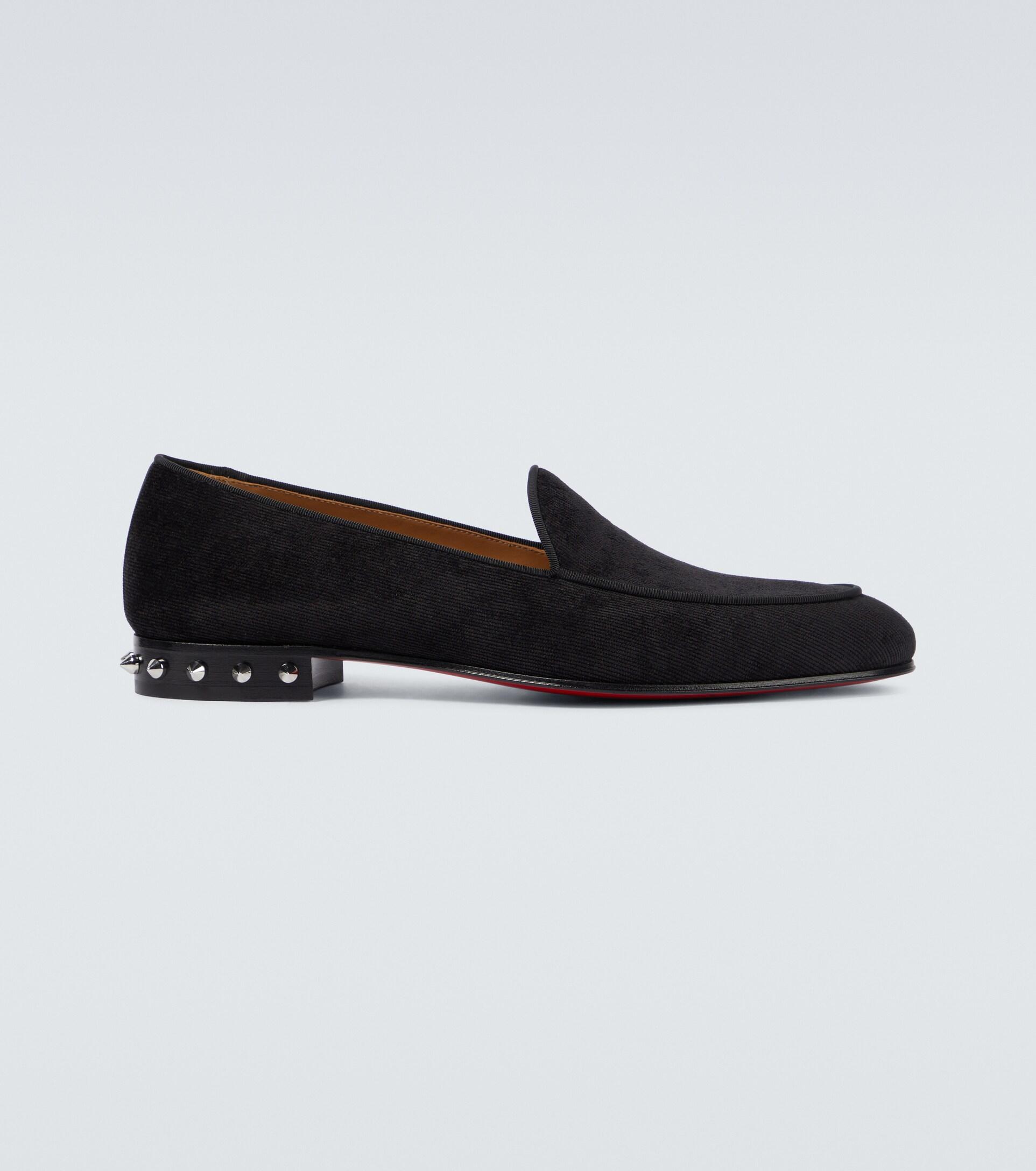 black men's louboutin loafers