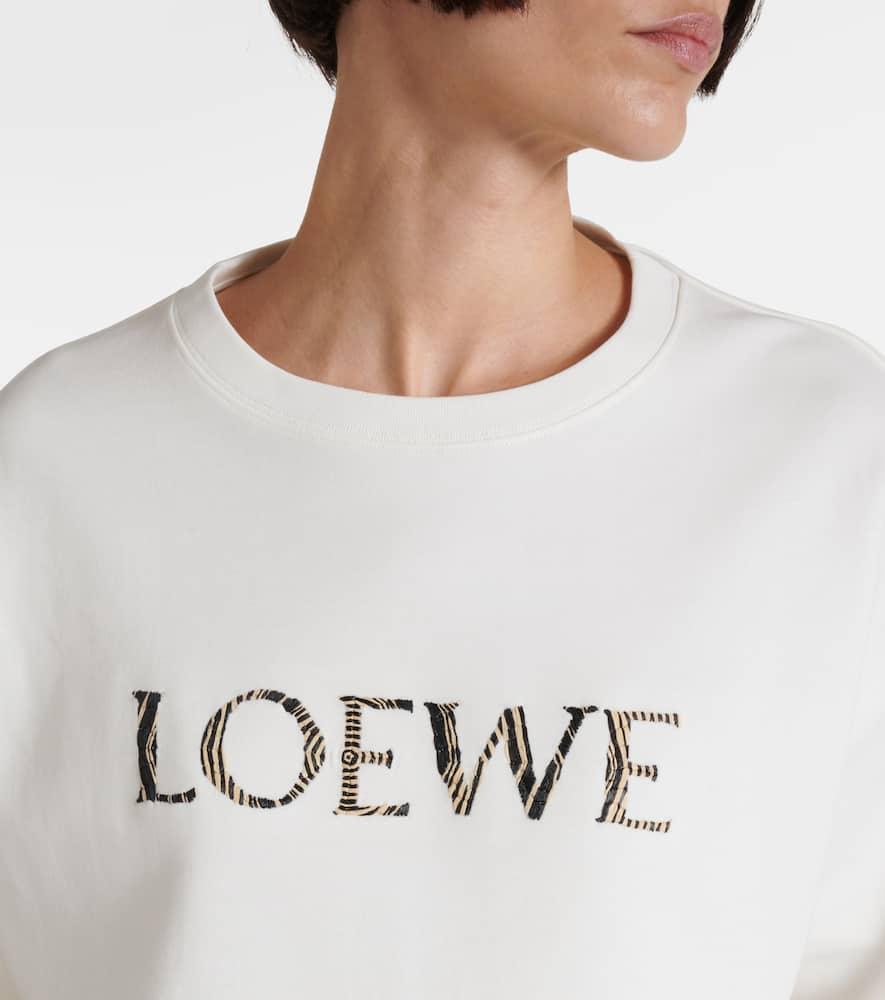 Loewe X Paula's Ibiza Cropped Relaxed-fit Cotton-blend-jersey T