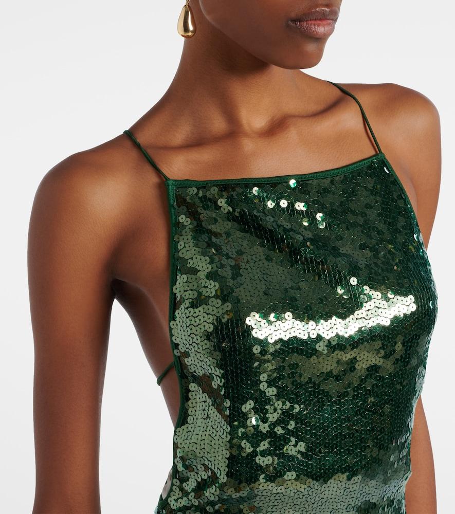 oseree dress green Oseree Lumiere Plumage Mini Dress