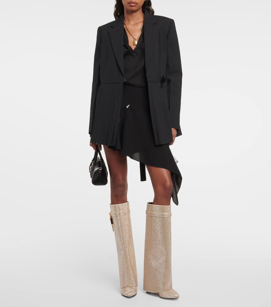 Givenchy Shark Lock Boots In Satin With Strass in Natural Lyst