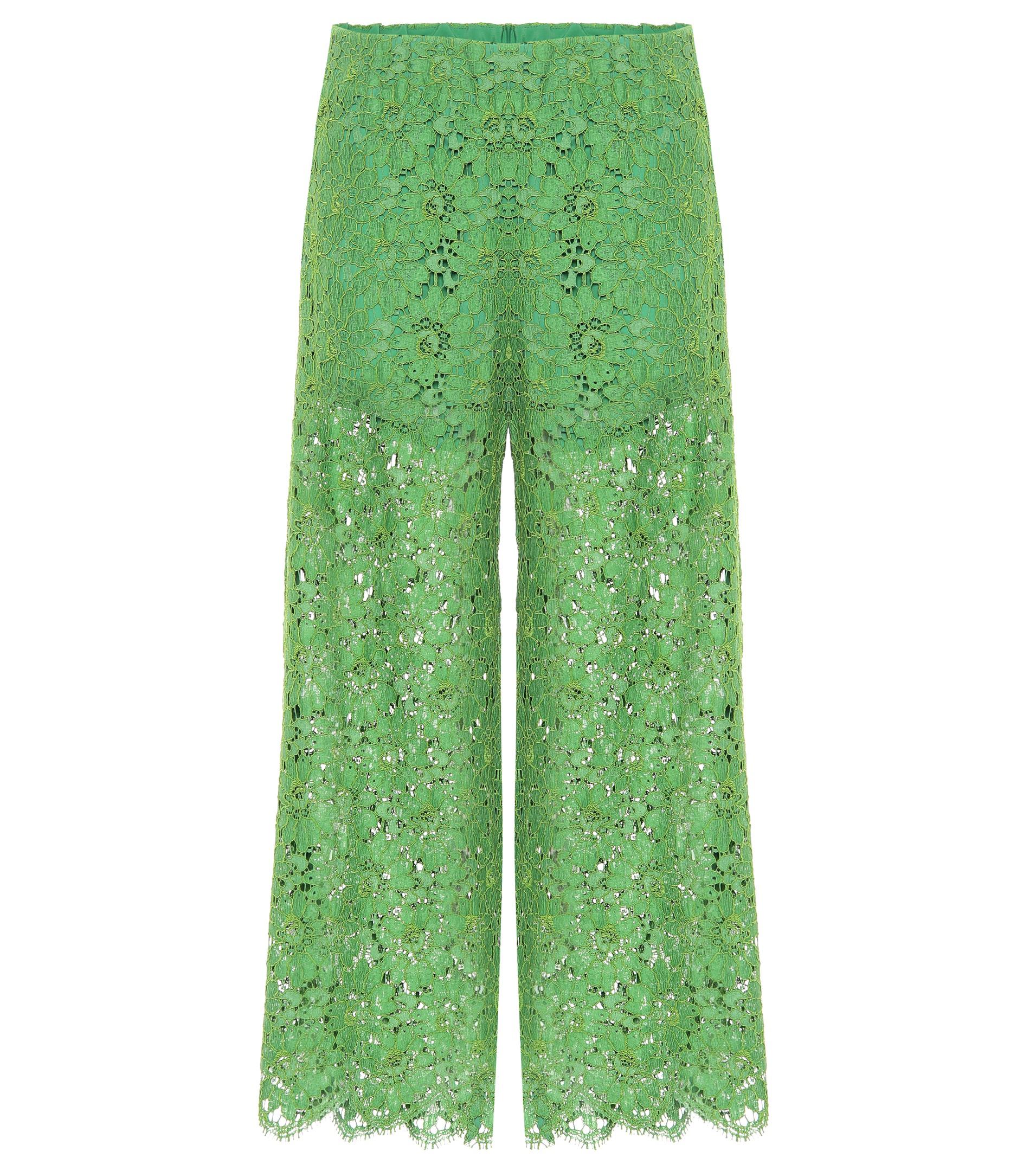 Green lace pants Clearance