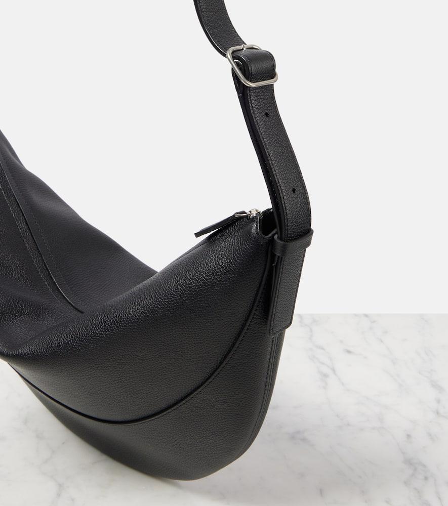 The Row Jouve Leather Crossbody Bag in Black | Lyst