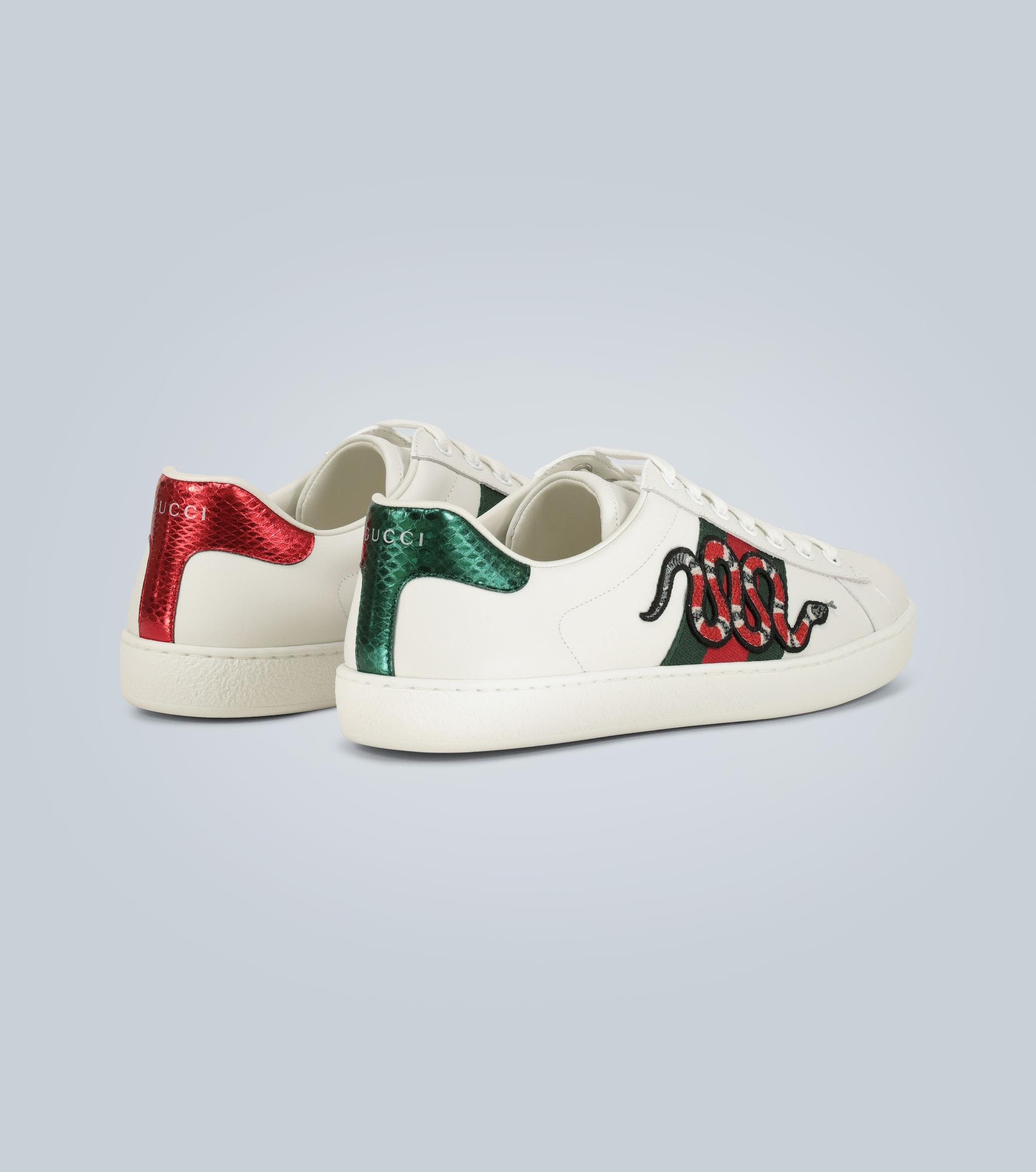 gucci white shoes snake