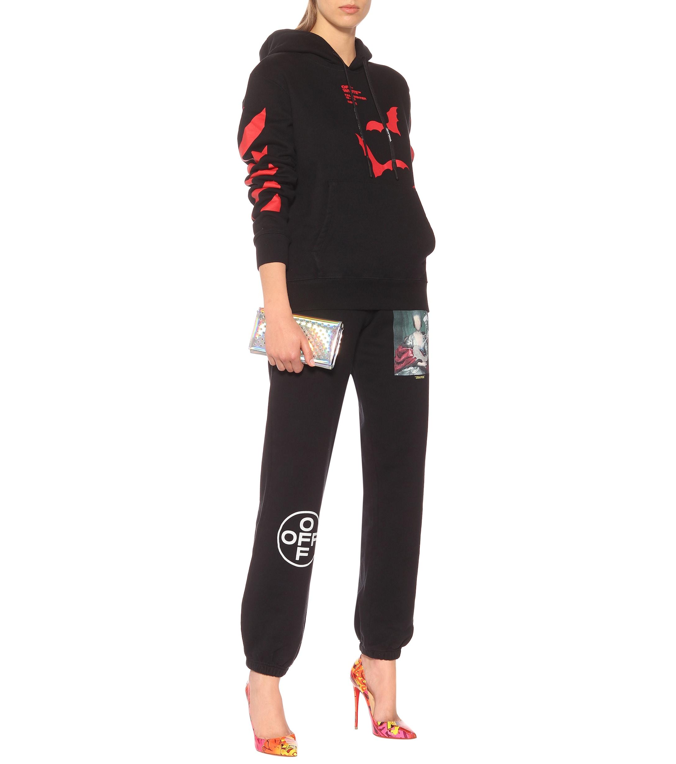 Virgil Abloh Bat Printed Cotton Hoodie 