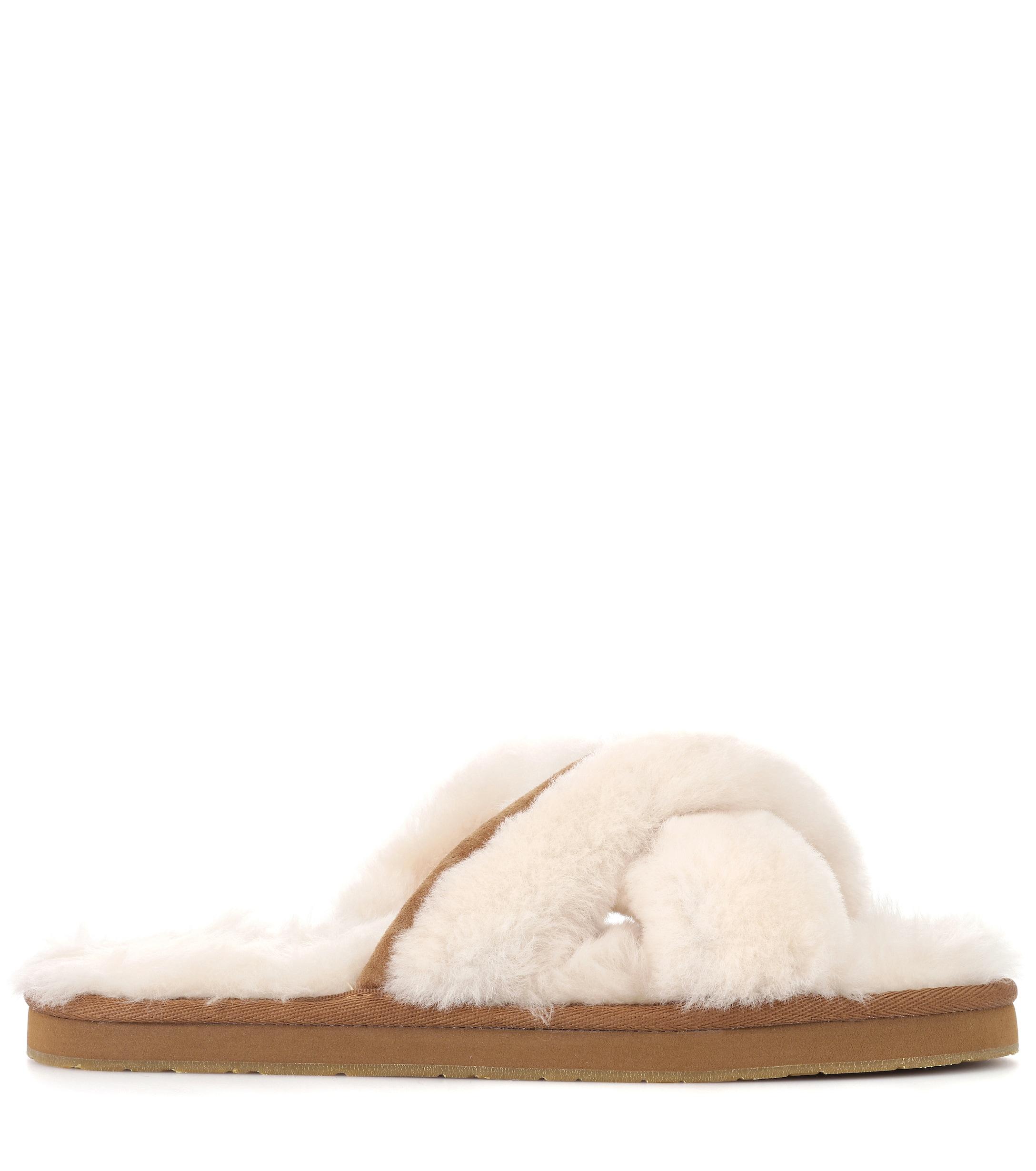 UGG Abela Shearling Slippers in Beige (Natural) - Lyst