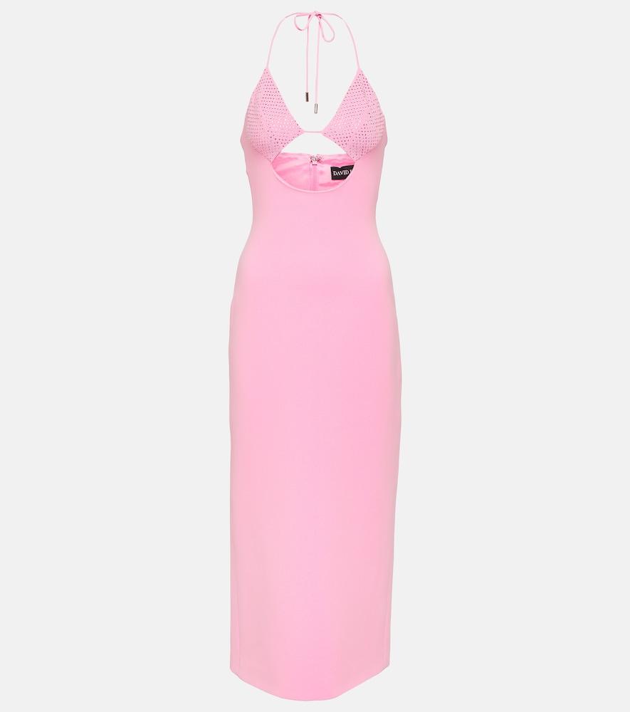 neon halter neck dress Vibrant Neon Halter Dress