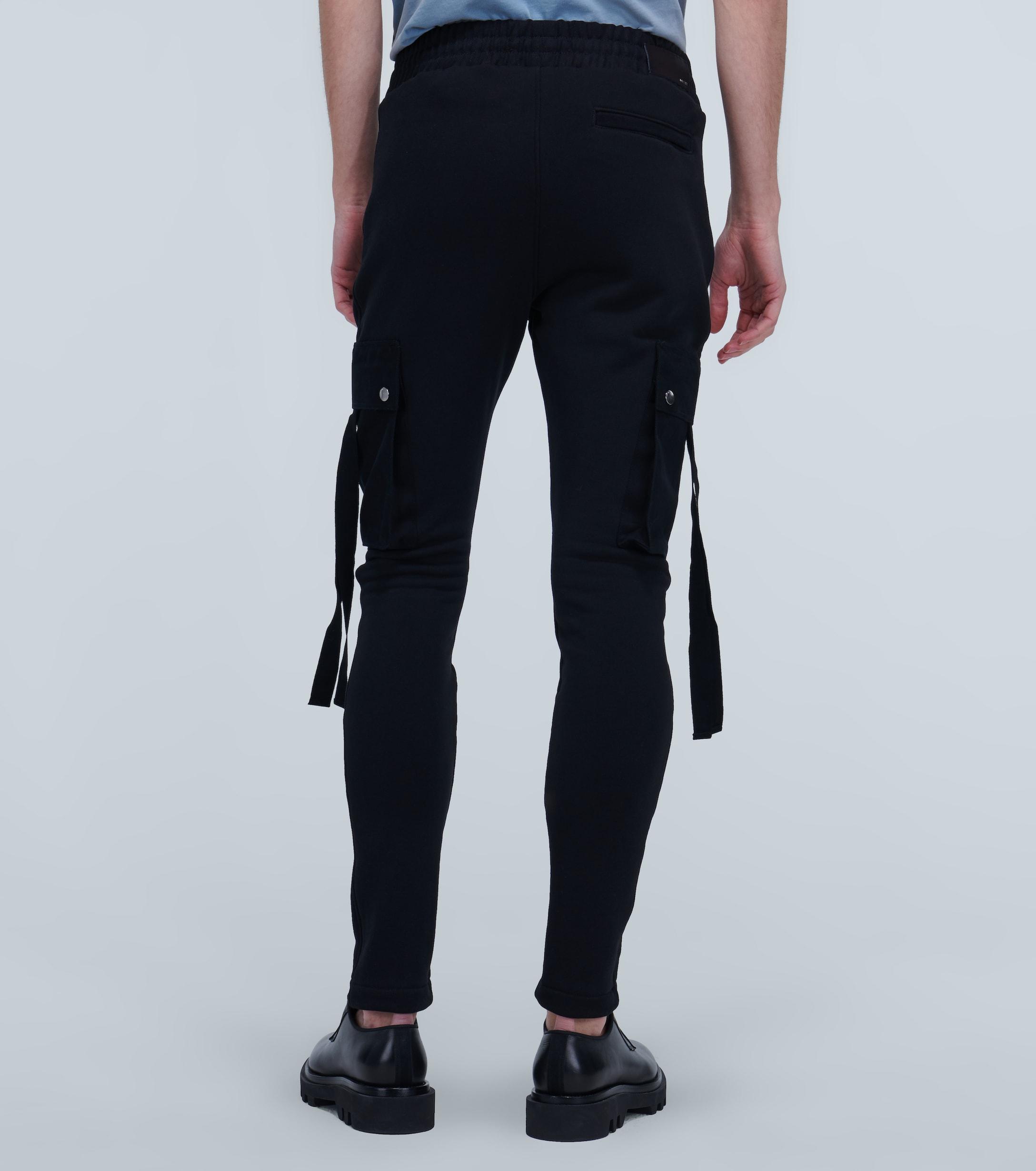 black cargo sweatpants