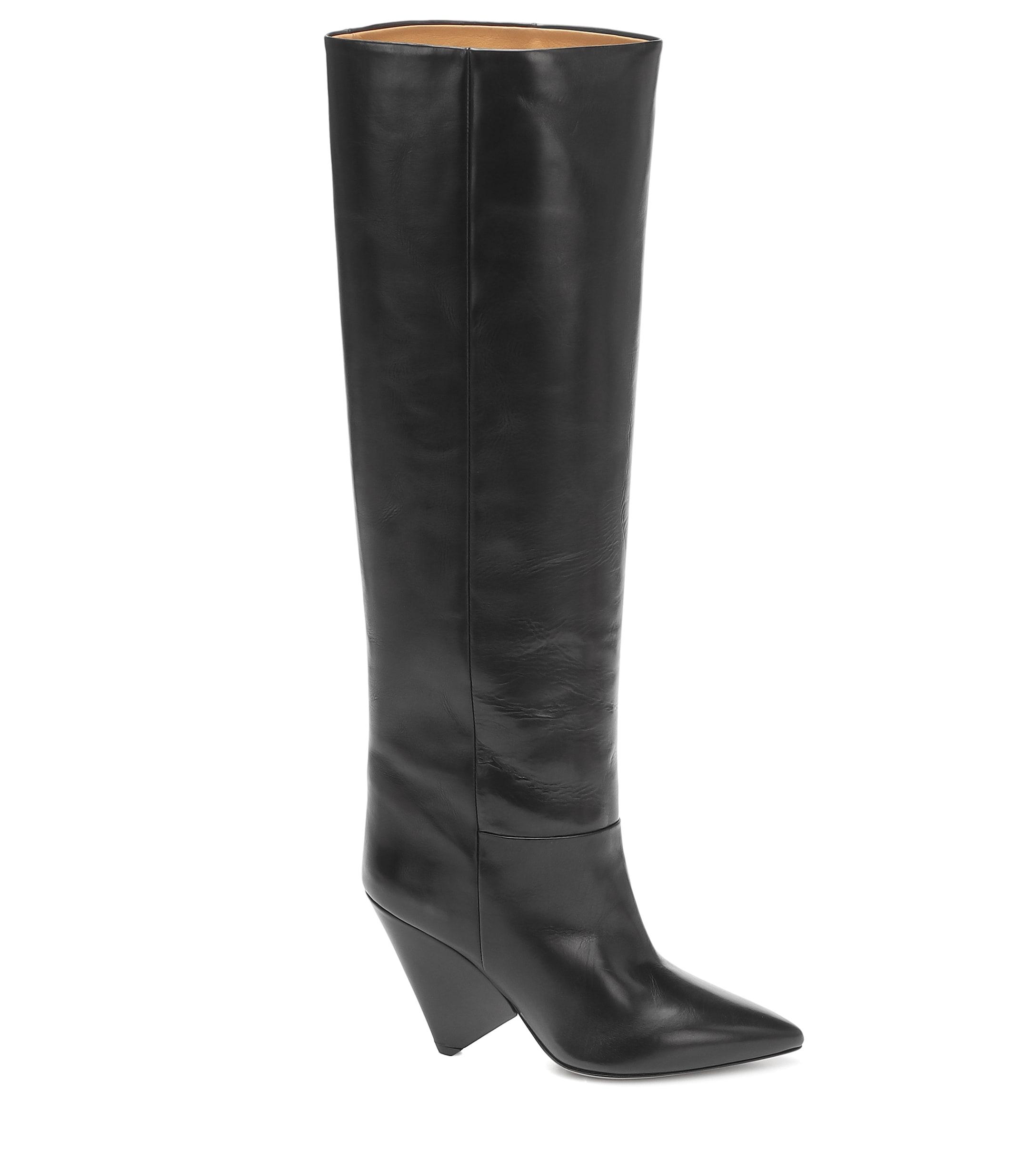 Isabel Marant Lokyo Leather Knee-high Boots in Black - Lyst