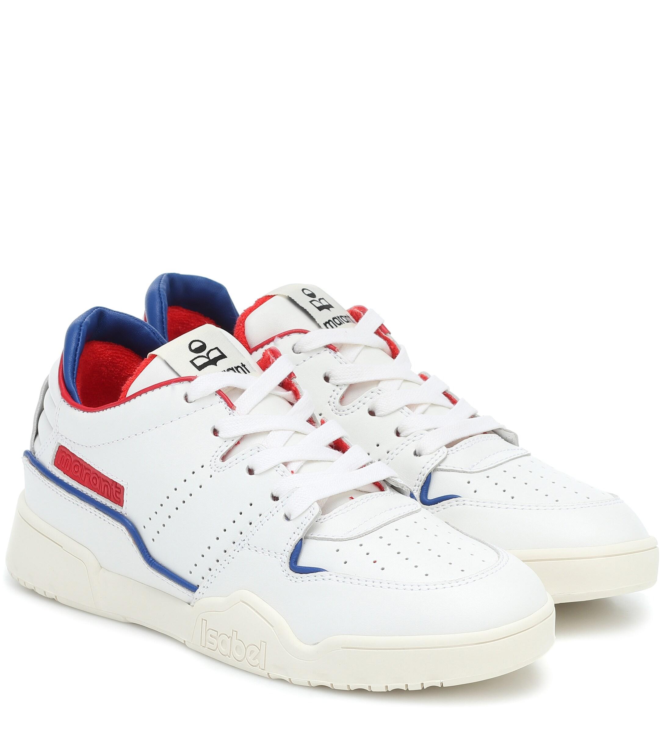 Isabel Marant Emree Low-top Leather Sneakers in White - Lyst