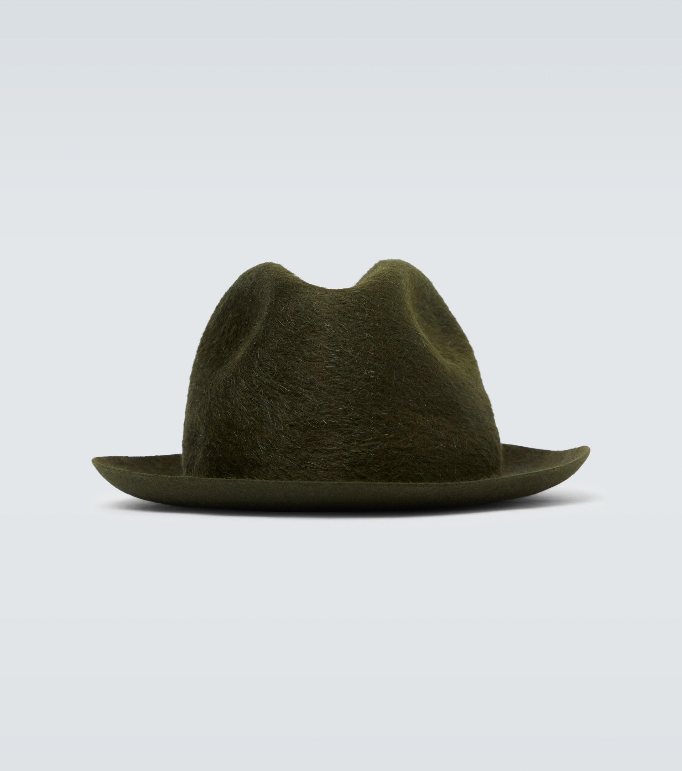 Borsalino Fedora Hat in Green for Men | Lyst