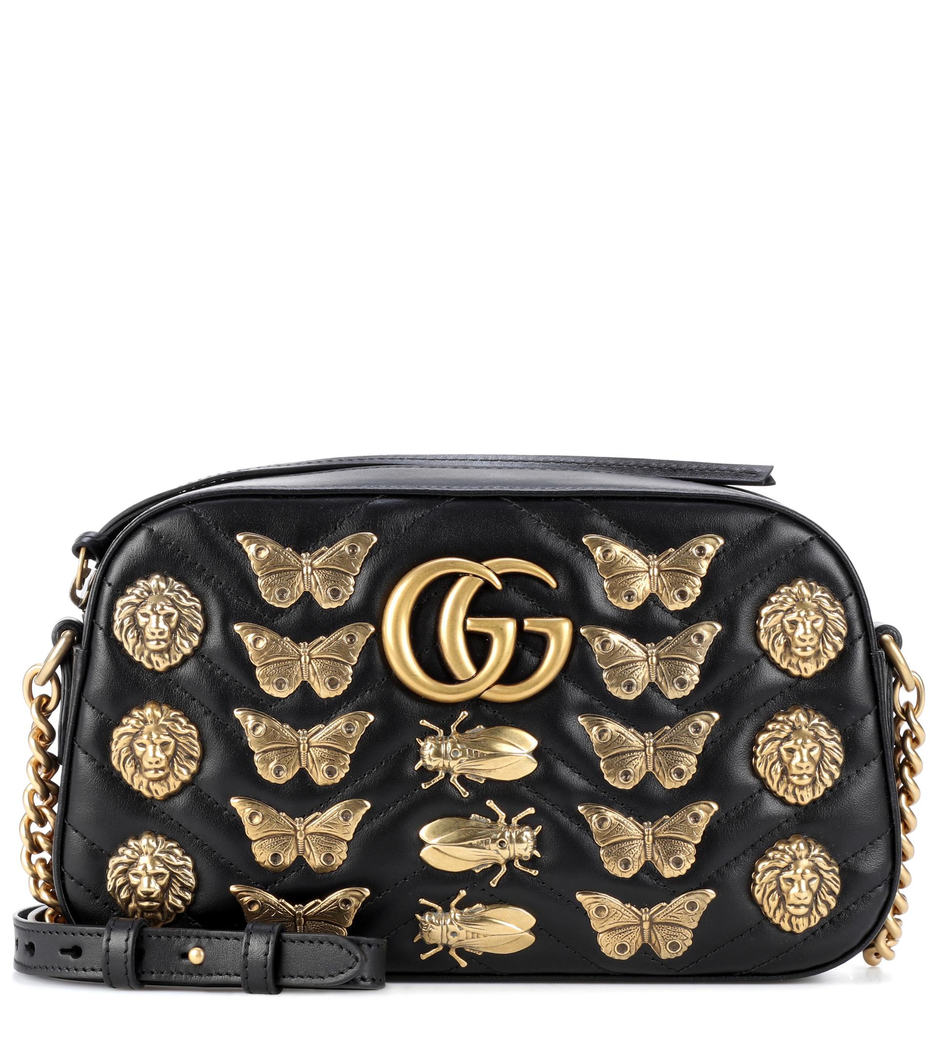 Gucci Gg Marmont Embellished Leather 