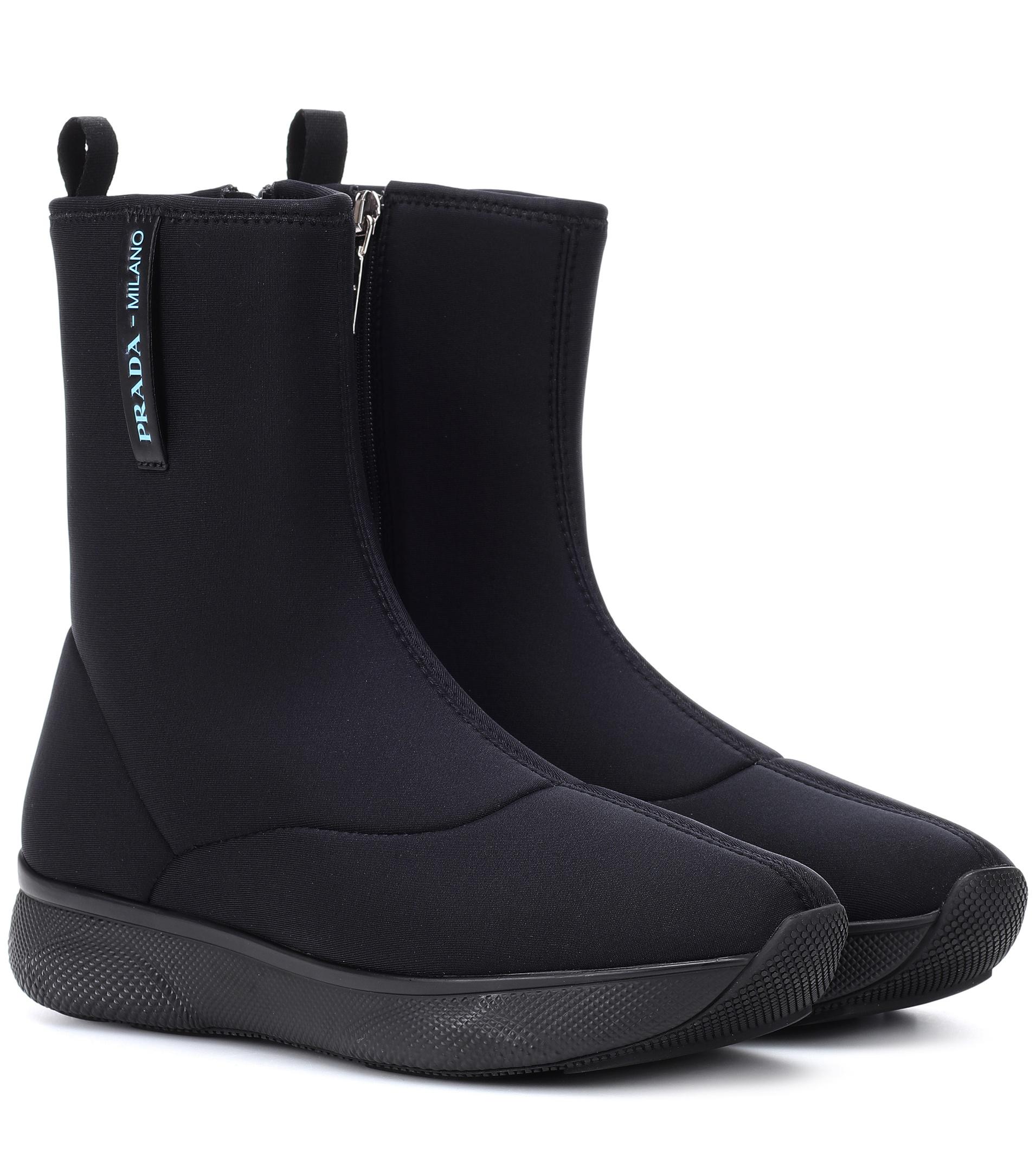 Botines de neopreno Prada de Neopreno de color Negro | Lyst