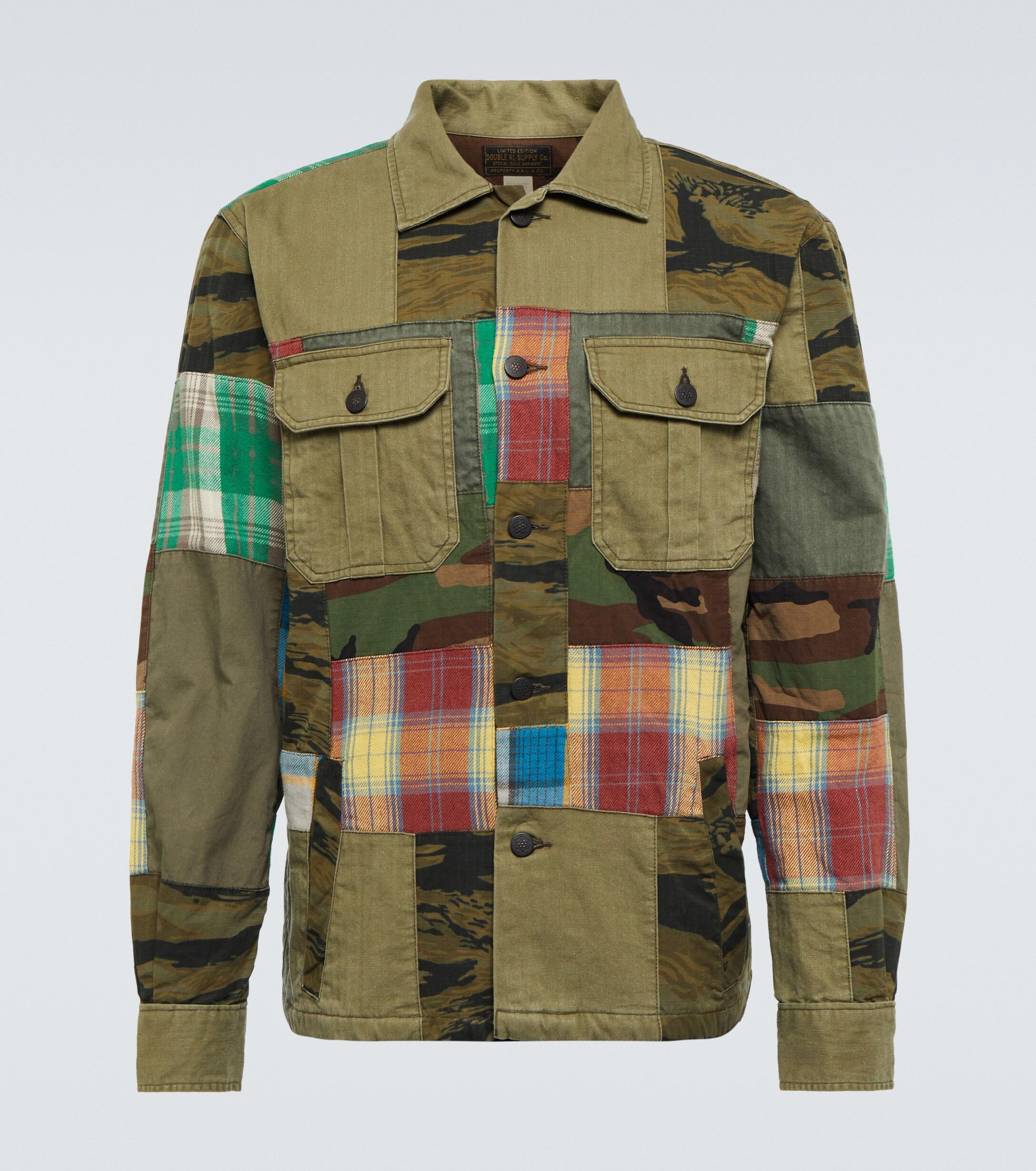 RRL Limited Edition Patchwork Shirt Jacket in Green for Men Lyst