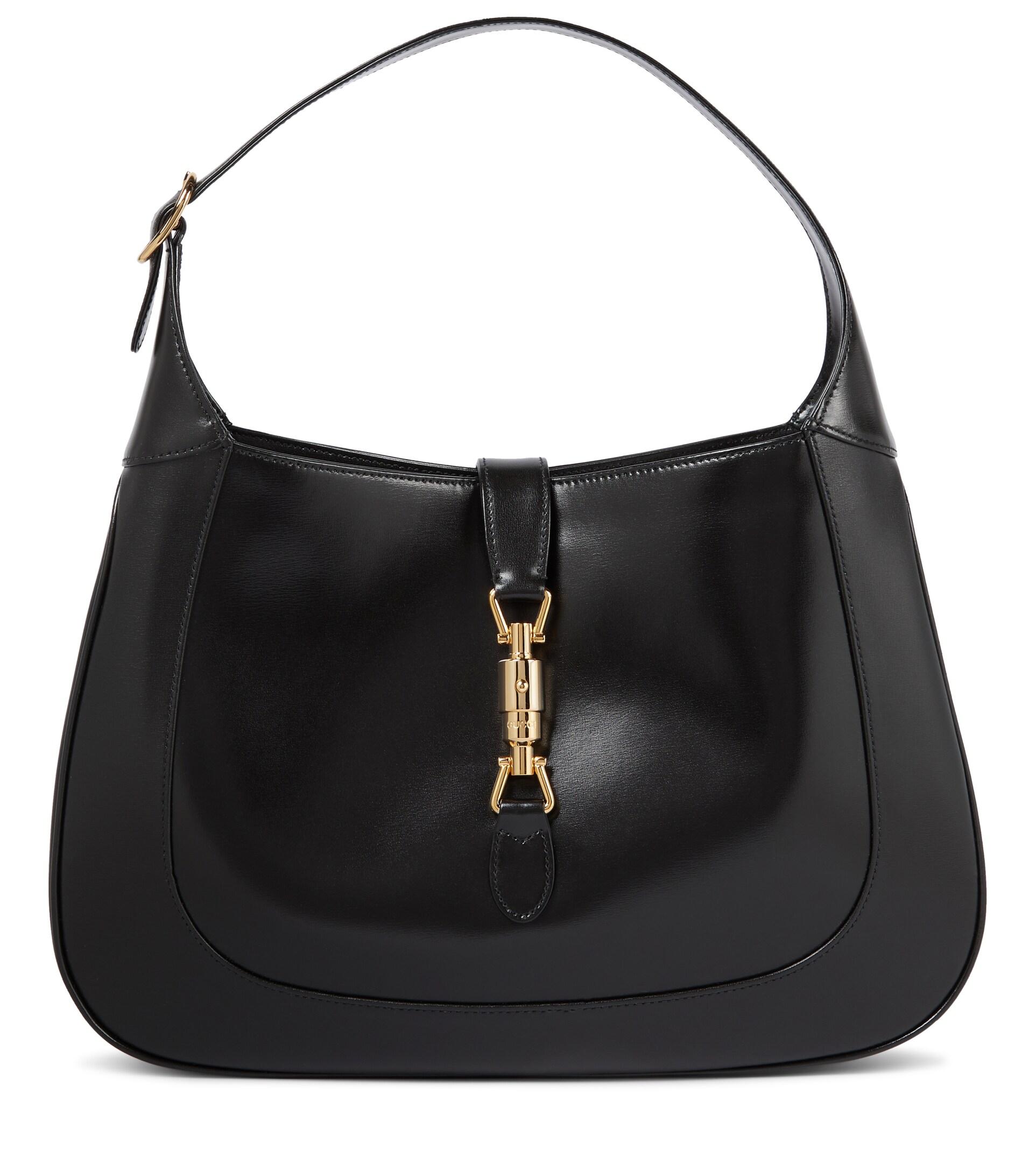 Gucci Jackie 1961 Medium Leather Shoulder Bag in Black | Lyst