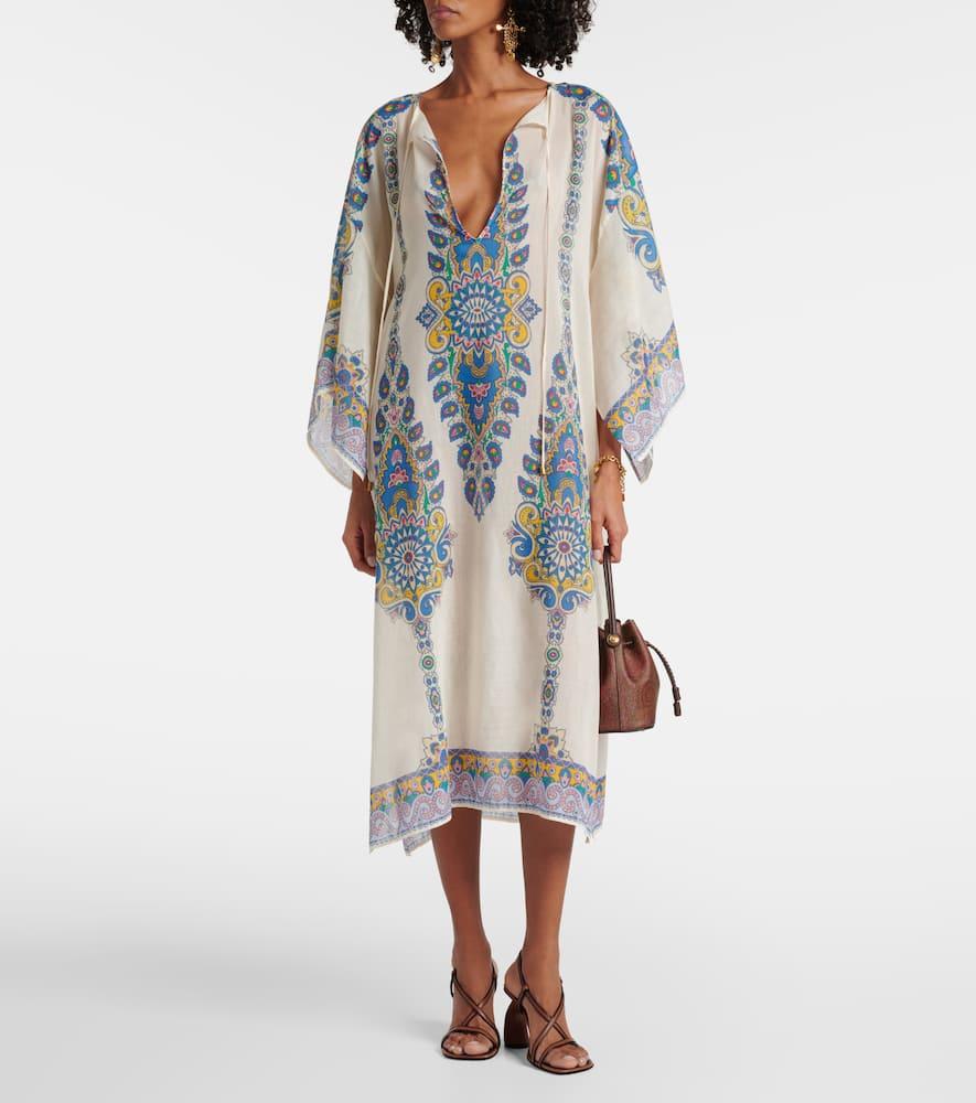 【関税&送料込】Etro Cover-Up Dress Pleated georgette beach cover-up in green - Etro | Mytheresa