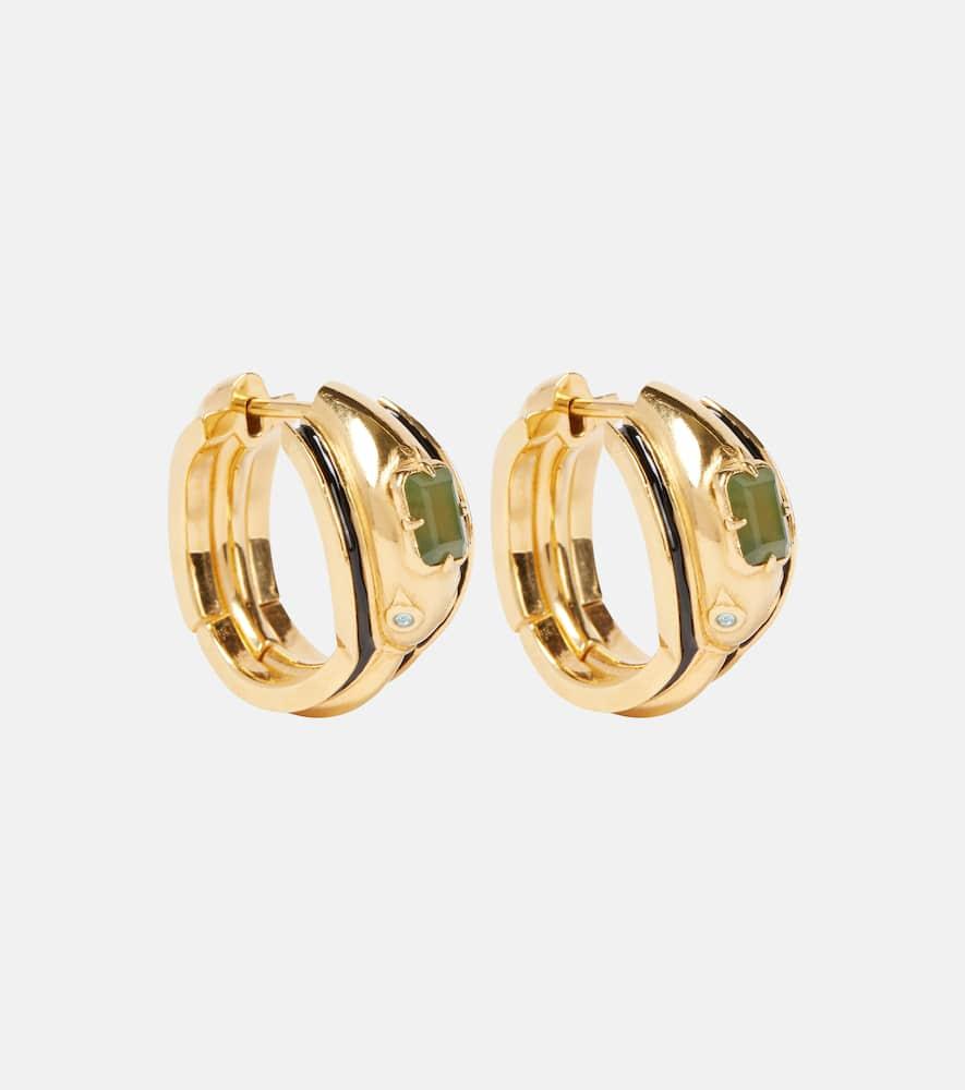 【関税&送料込】Loewe Hoop Earrings Stacked hoop earrings in sterling silver Gold - LOEWE