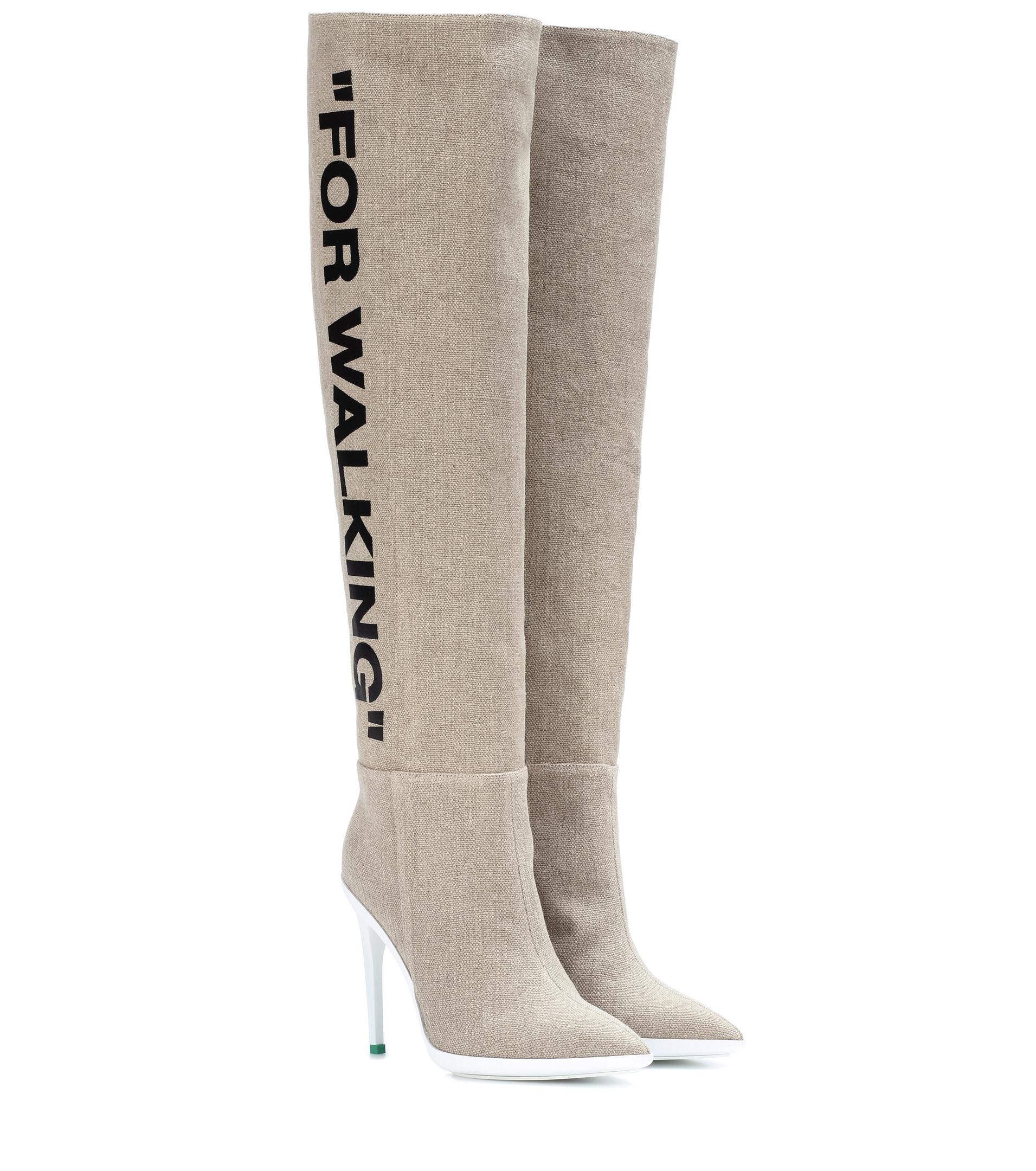 off white over the knee boots
