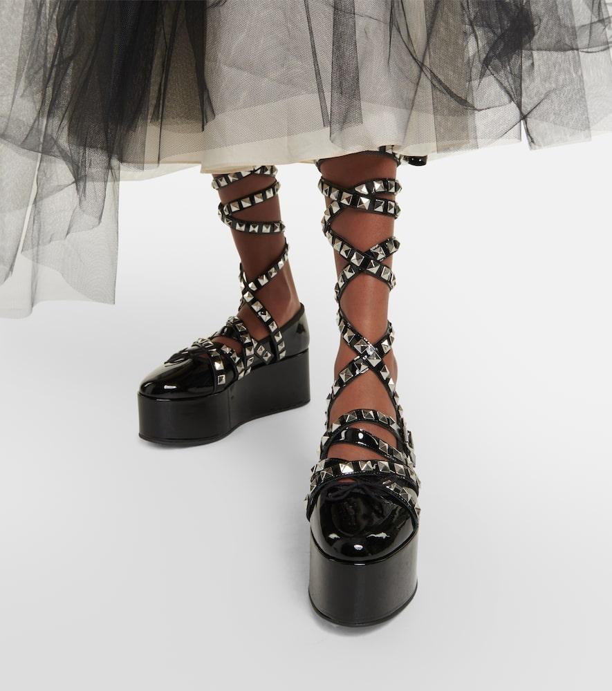 Noir Kei Ninomiya X Repetto Studded Platform Flats in Black Noir Kei Ninomiya X Repetto Studded Platform Flats in Black