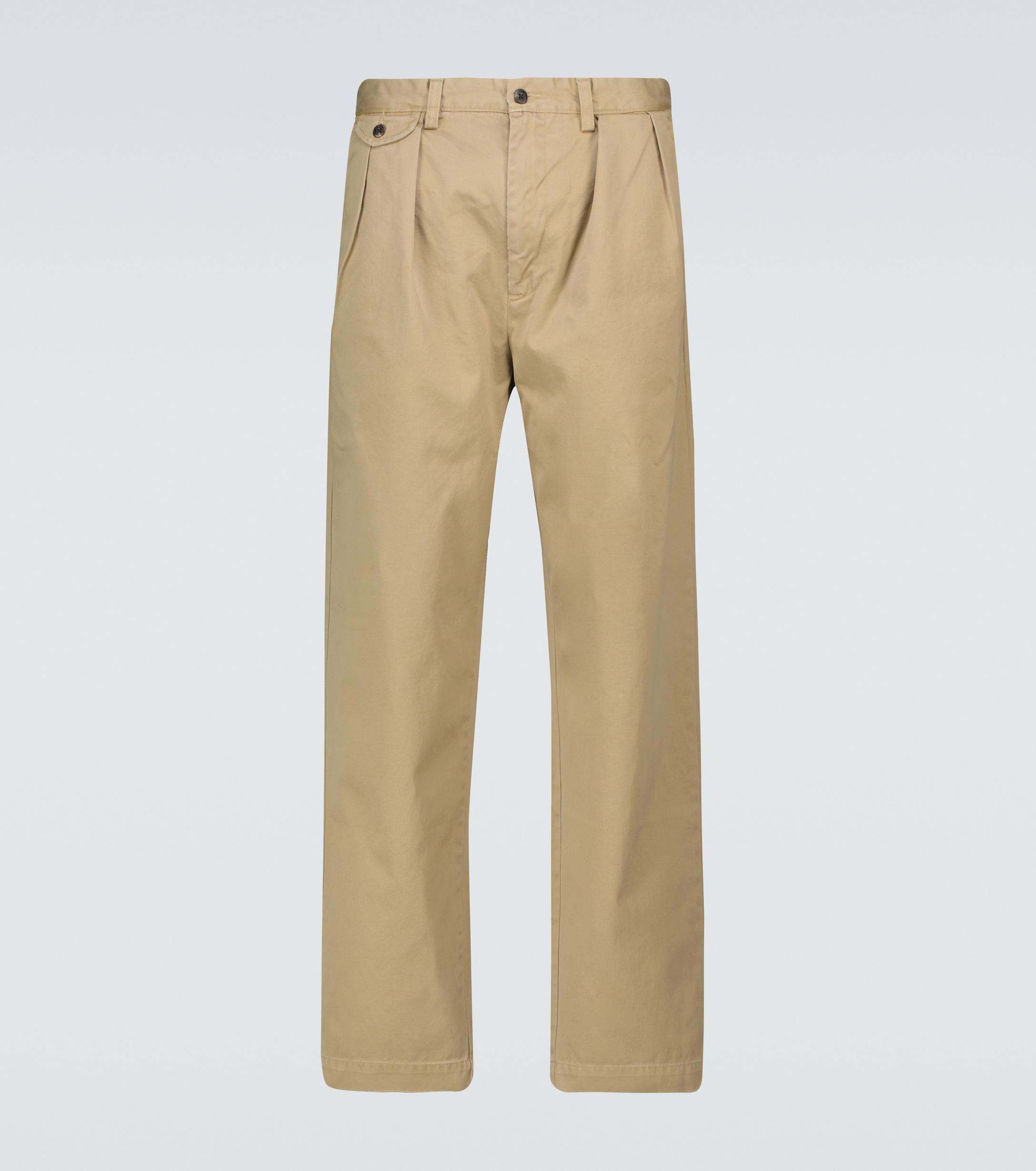Polo Ralph Lauren Cotton Relaxed-fit Pleated Twill Pants in Beige (Natural)  for Men | Lyst