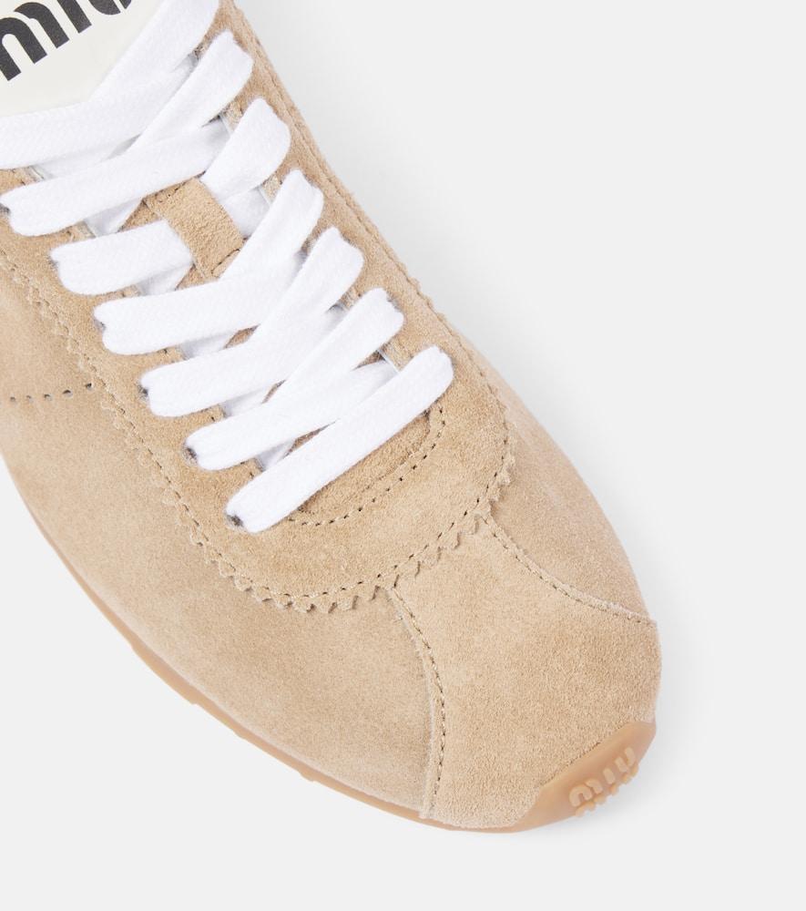 スニーカー Miu Miu Sneaker In Pelle Scamosciata Pelle deals miu miu miu scarpe da ginnastica