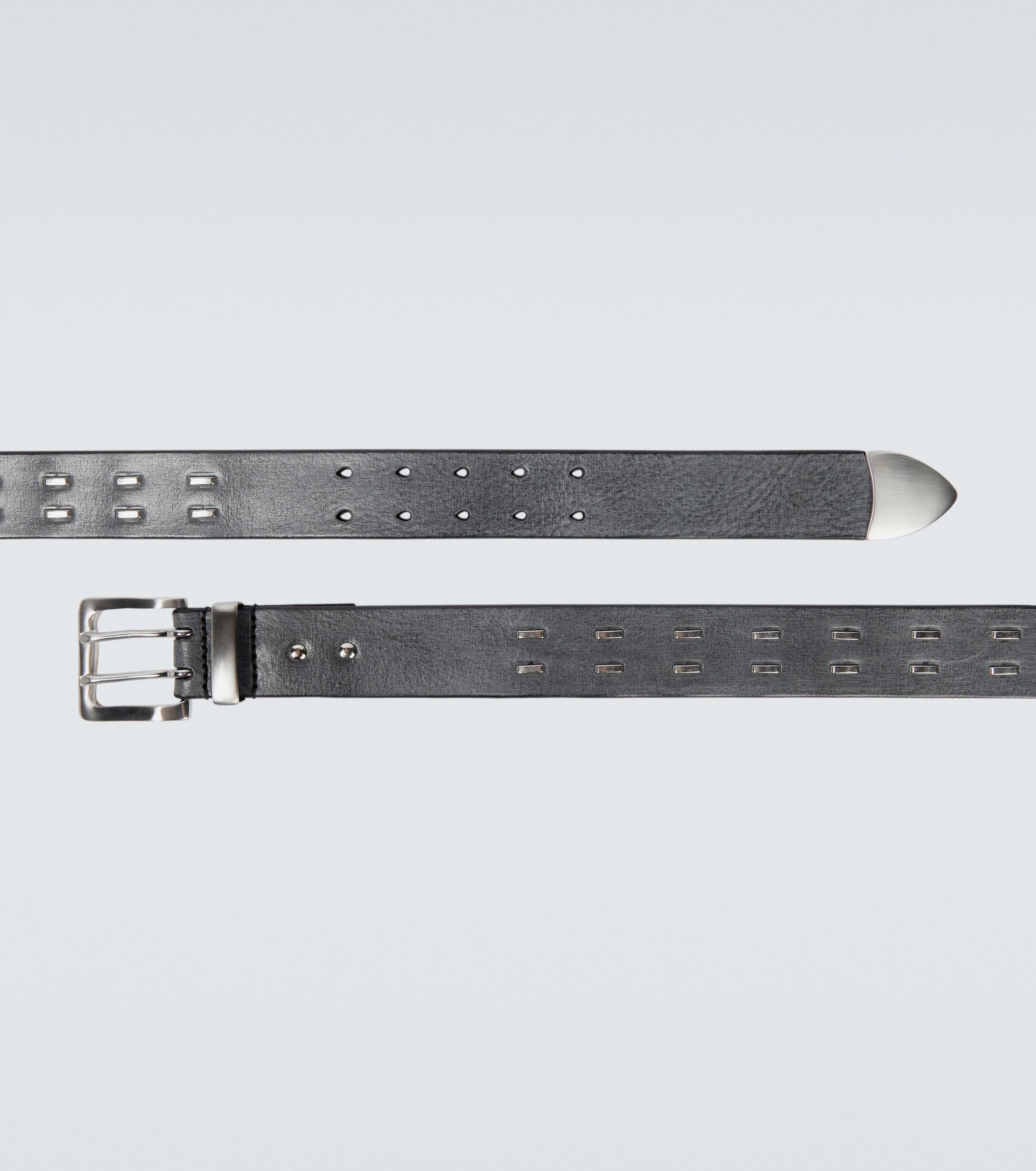 Our Legacy Staple Leather Belt in Metallic for Men | Lyst