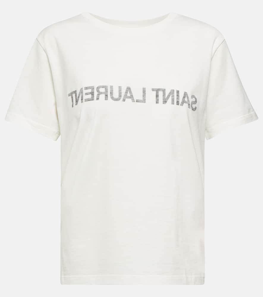 Yves Saint Laurent ホワイト長袖Tシャツ XS SAINT LAURENT YSL vintage logo Tshirt short sleeve color
