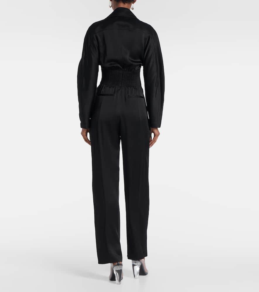 ワンピースその他 Victoria Beckham Black jumpsuit with viscose blend belt Cut-Out Detail Cami Jumpsuit In Black – Victoria Beckham Inc